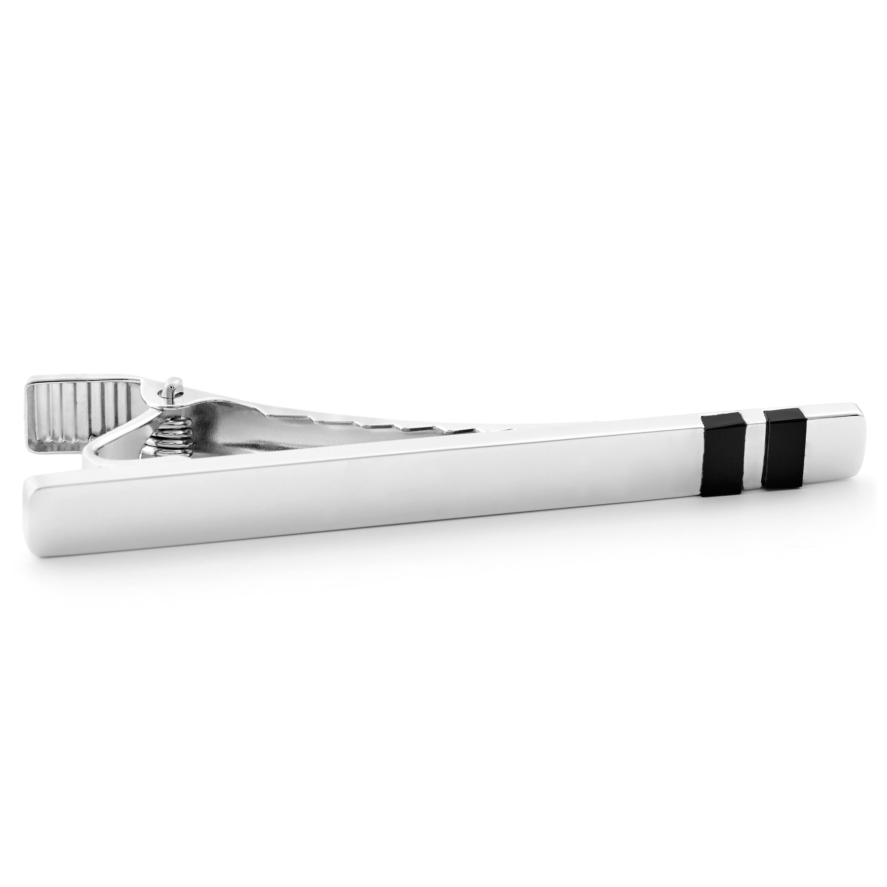 Kravatová spona Striebro 925 s achátovými prúžkami - 1