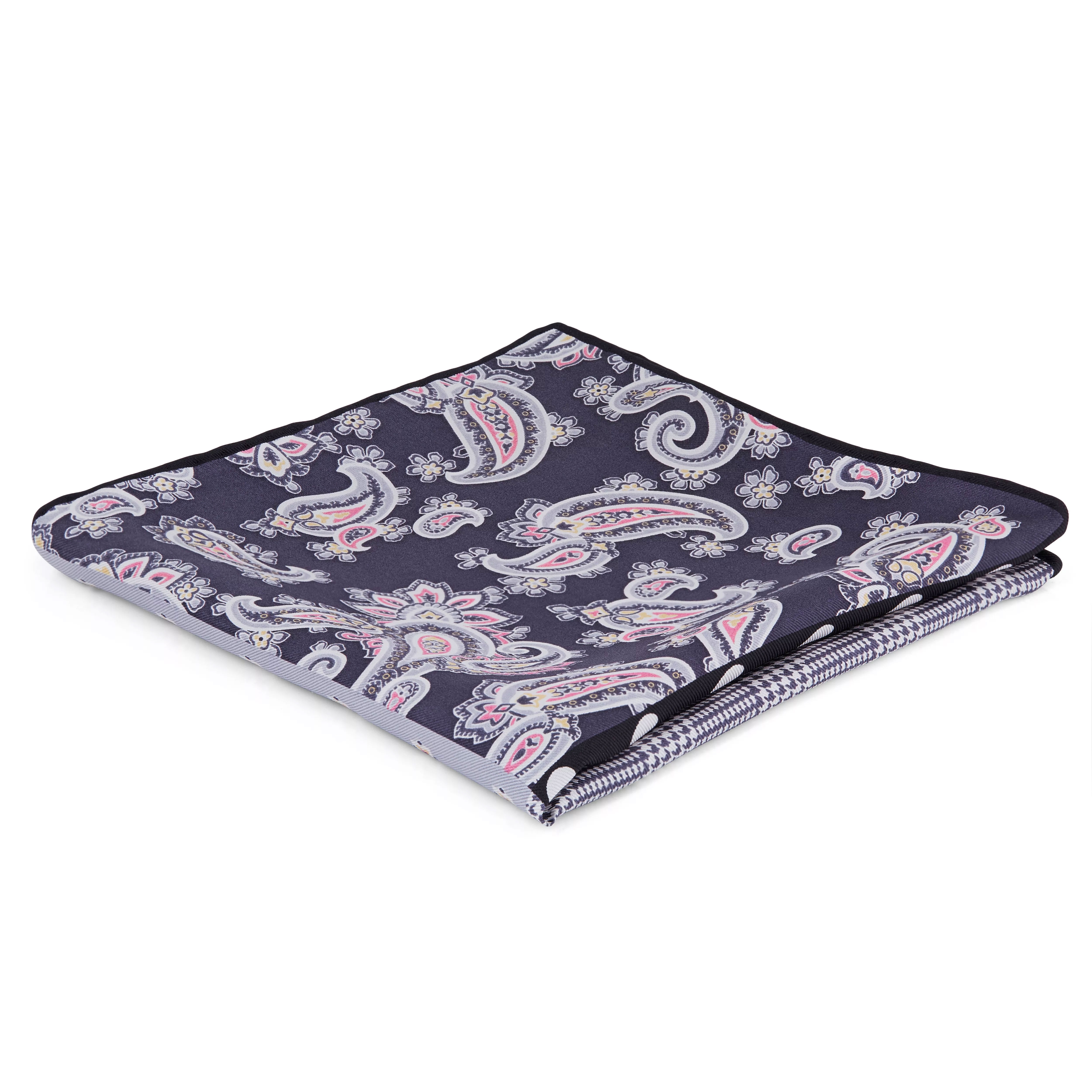 Pañuelo de bolsillo negro de cachemira y otros estilos - 1