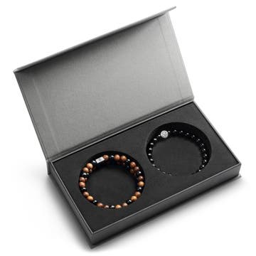 Wood & Onyx Bead Bracelet Gift Box Wood & Onyx Bead Bracelet Gift Box