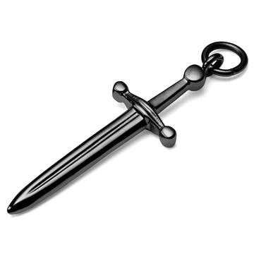 Black Stainless Steel Sword Charm