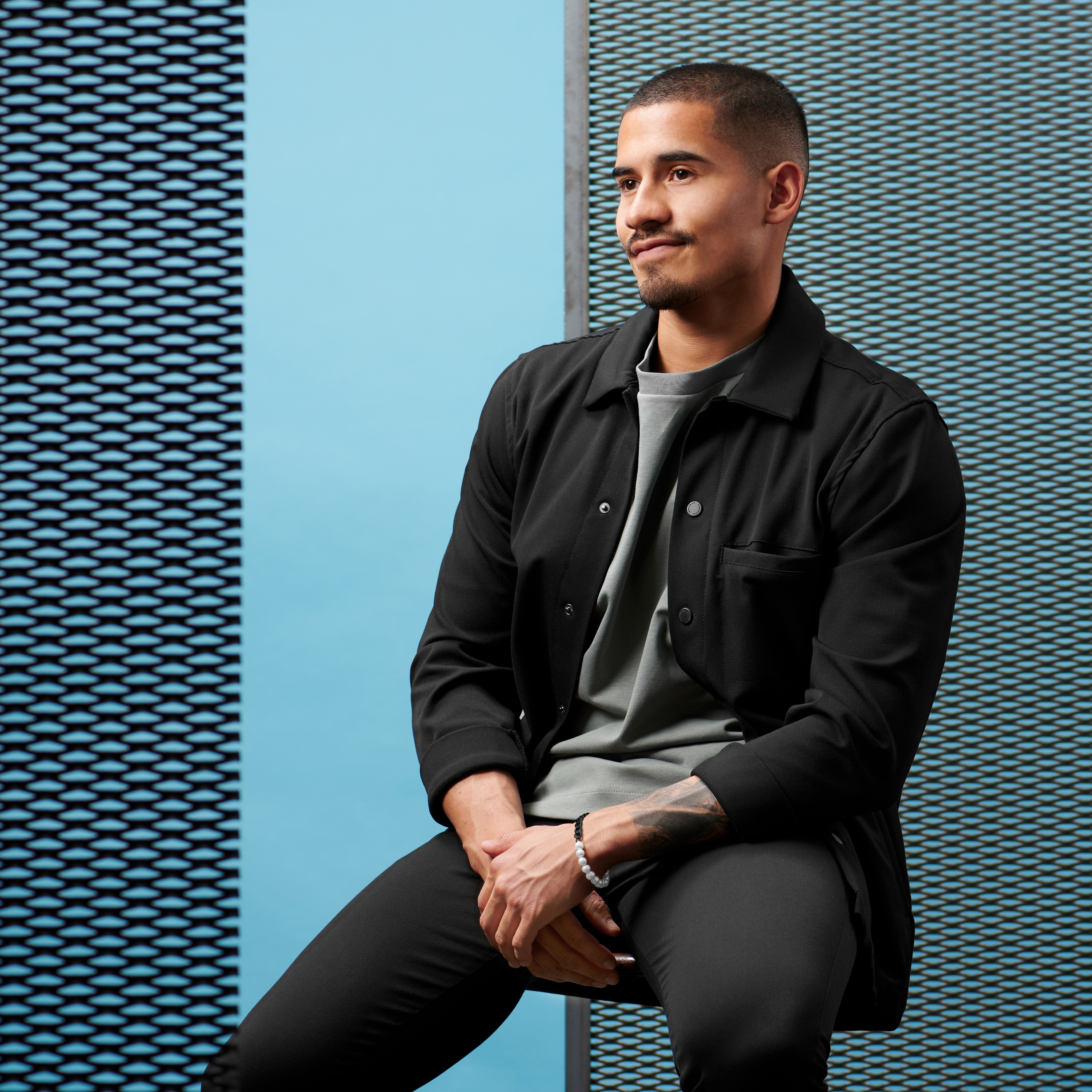 Chad Amager Gunmetal Curb Chain & Pearl Bracelet - 4