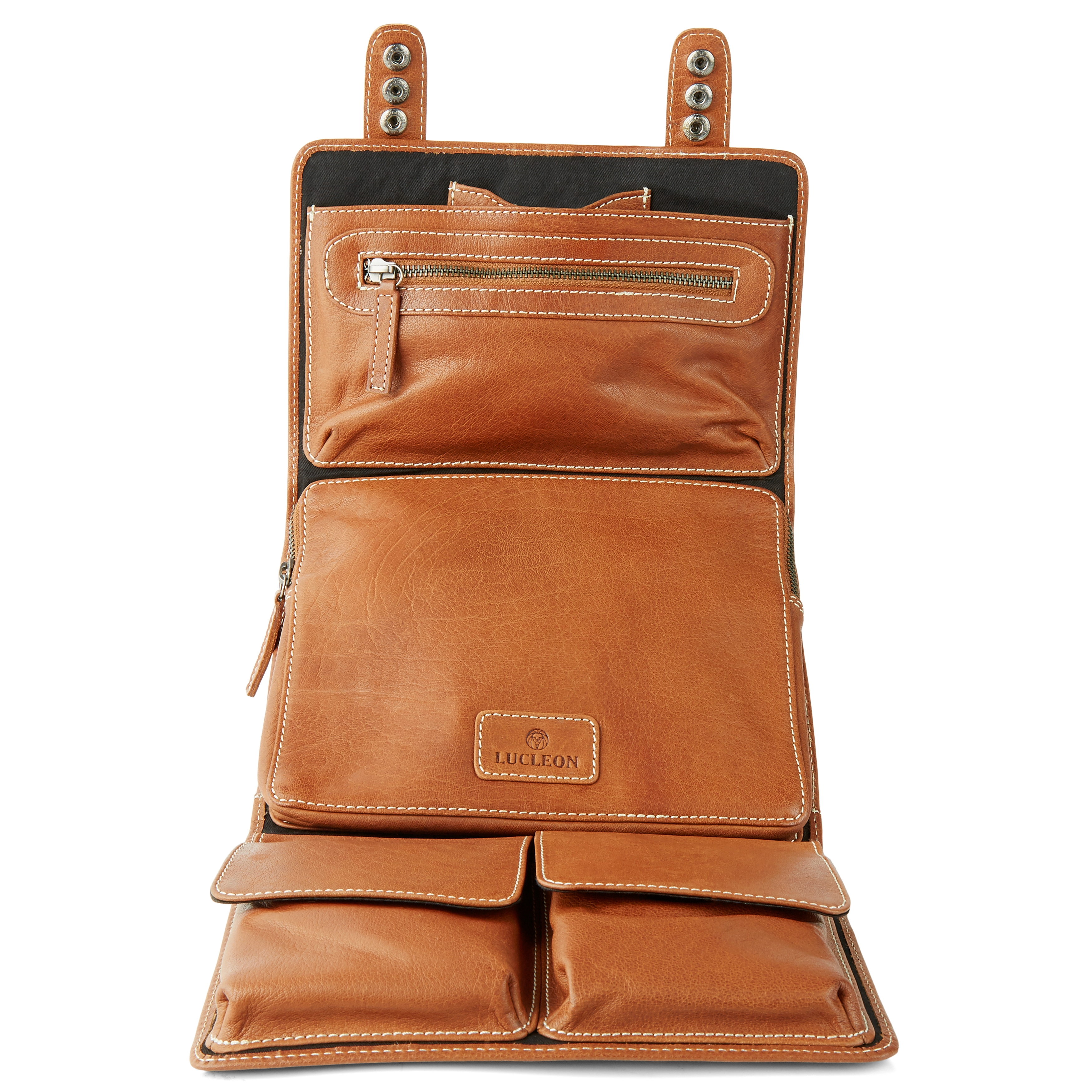 Kellanruskea Oxford-ripustettava toilettilaukku - 4