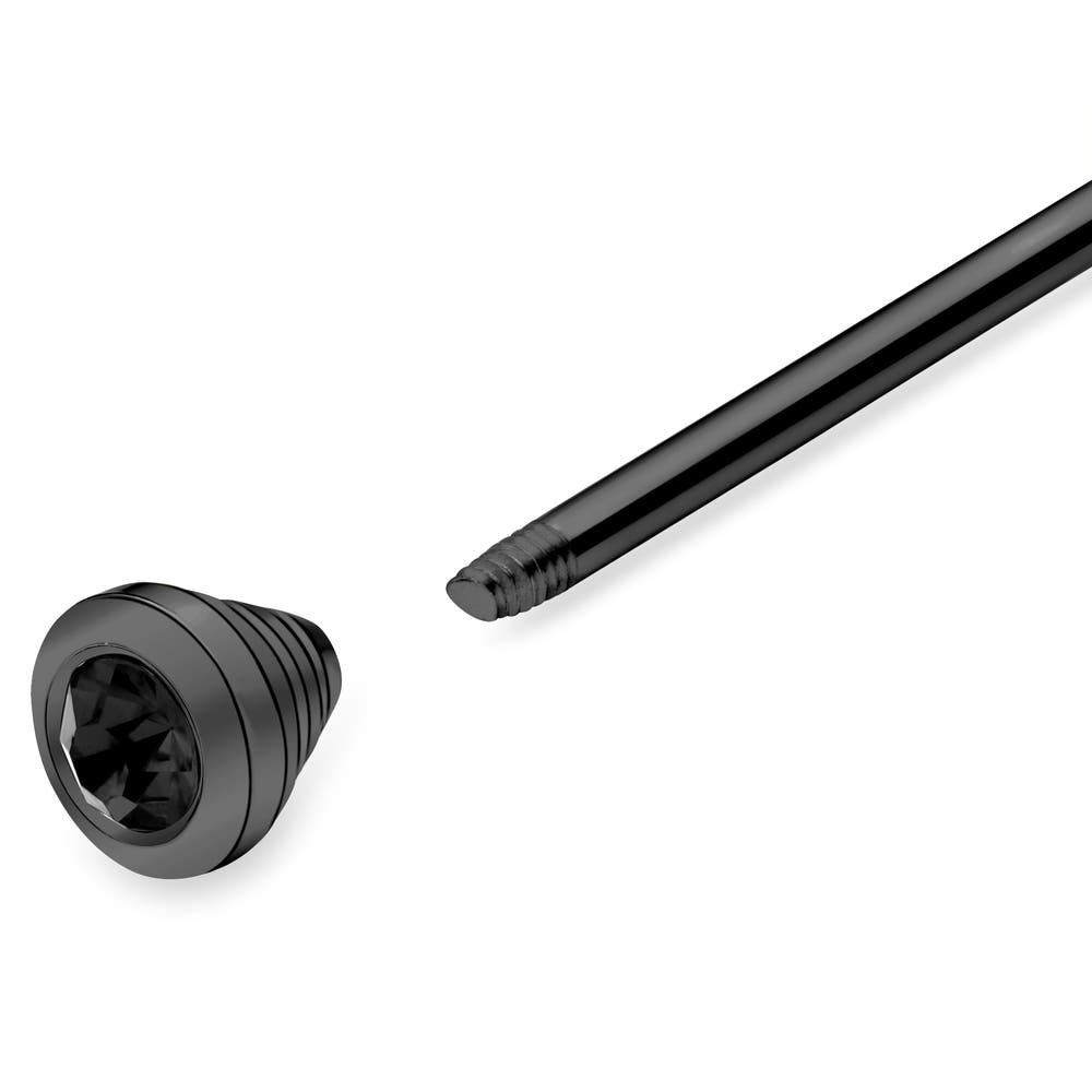 hover: Black Collar Bar with Black Zirconia hover: Black Collar Bar with Black Zirconia