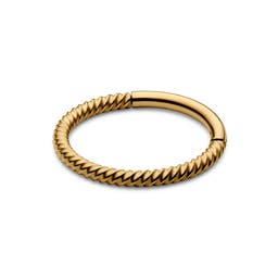 1/3" (8 mm) Gold-Tone Surgical Steel  Wire Piercing Ring