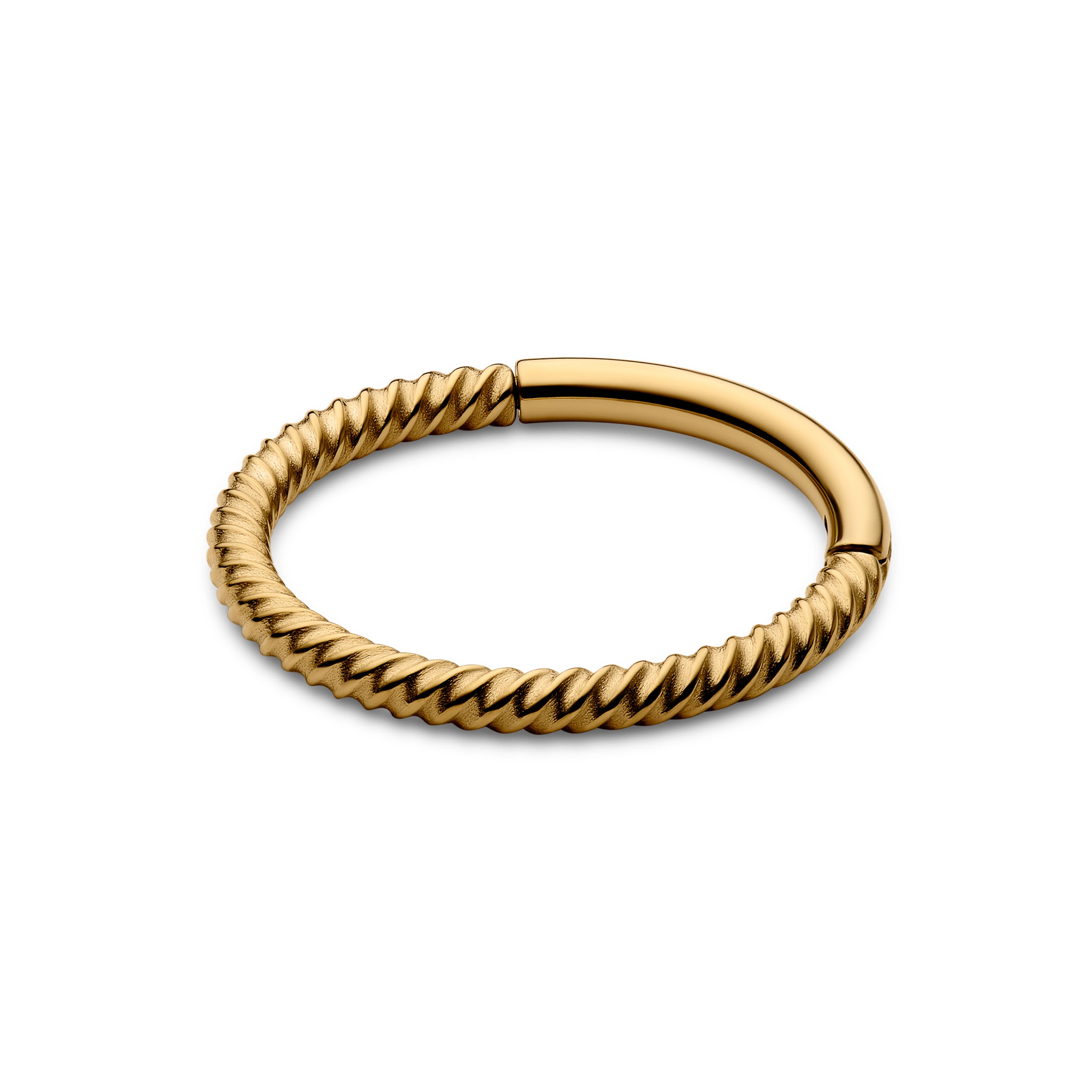 8 mm Goldfarbener Piercing-Ring aus Chirurgenstahl