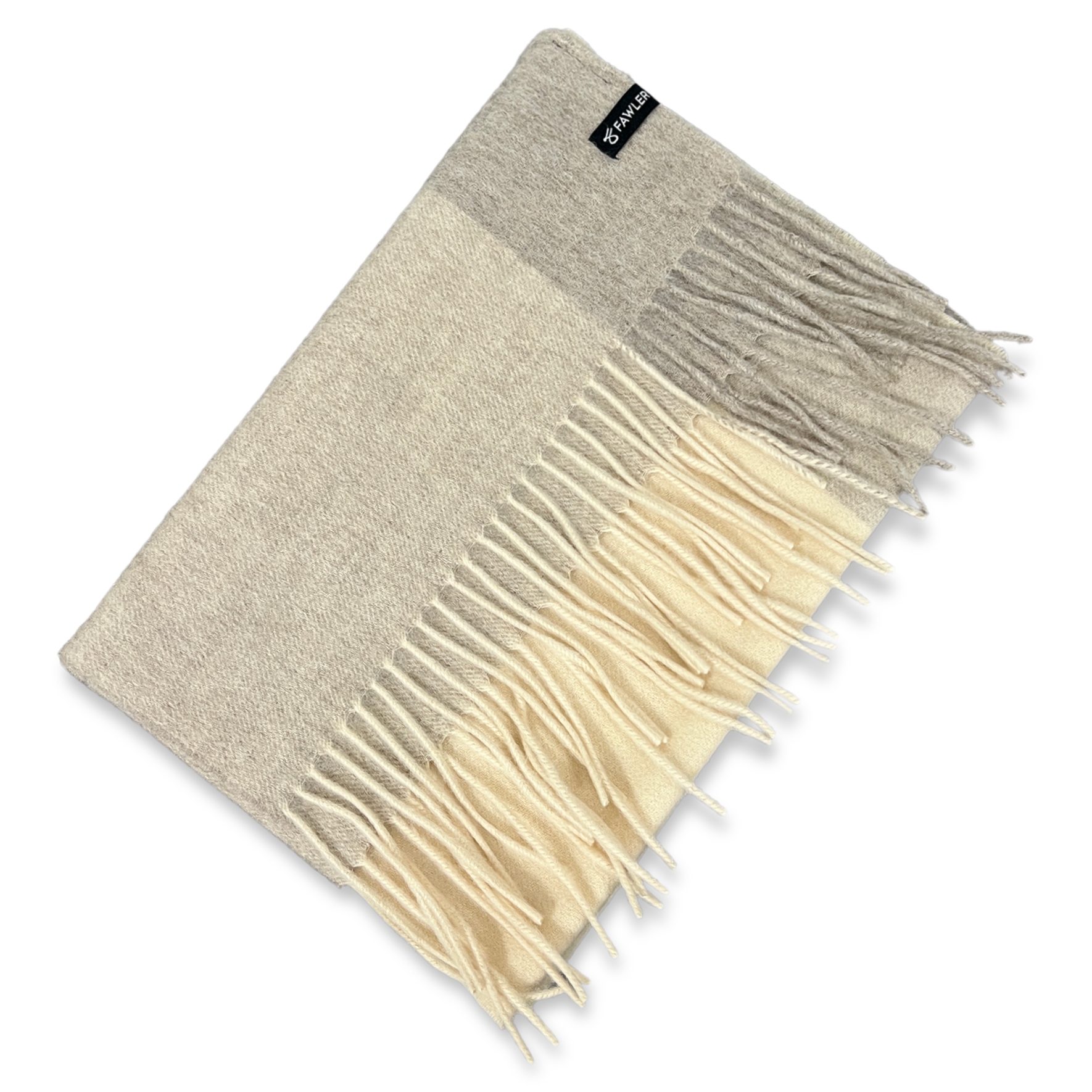 Aurora | Sand & Lys Brun Lammeuld Tørklæde - 3