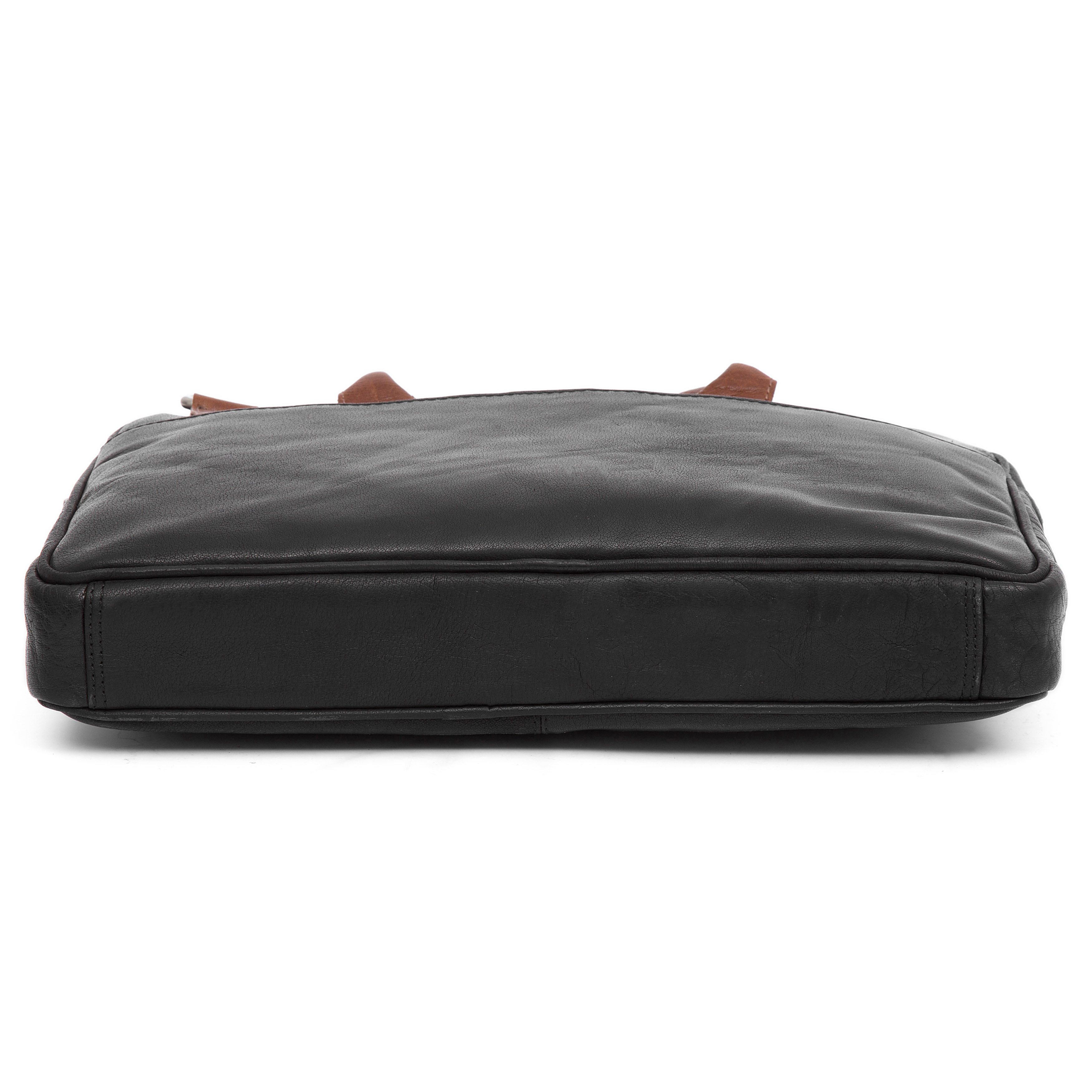 Geantă Montreal Slim 13" Executive din piele neagră și cafenie  - 10