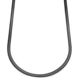 Essentials | 6 mm Gunmetal Black Herringbone Chain Necklace