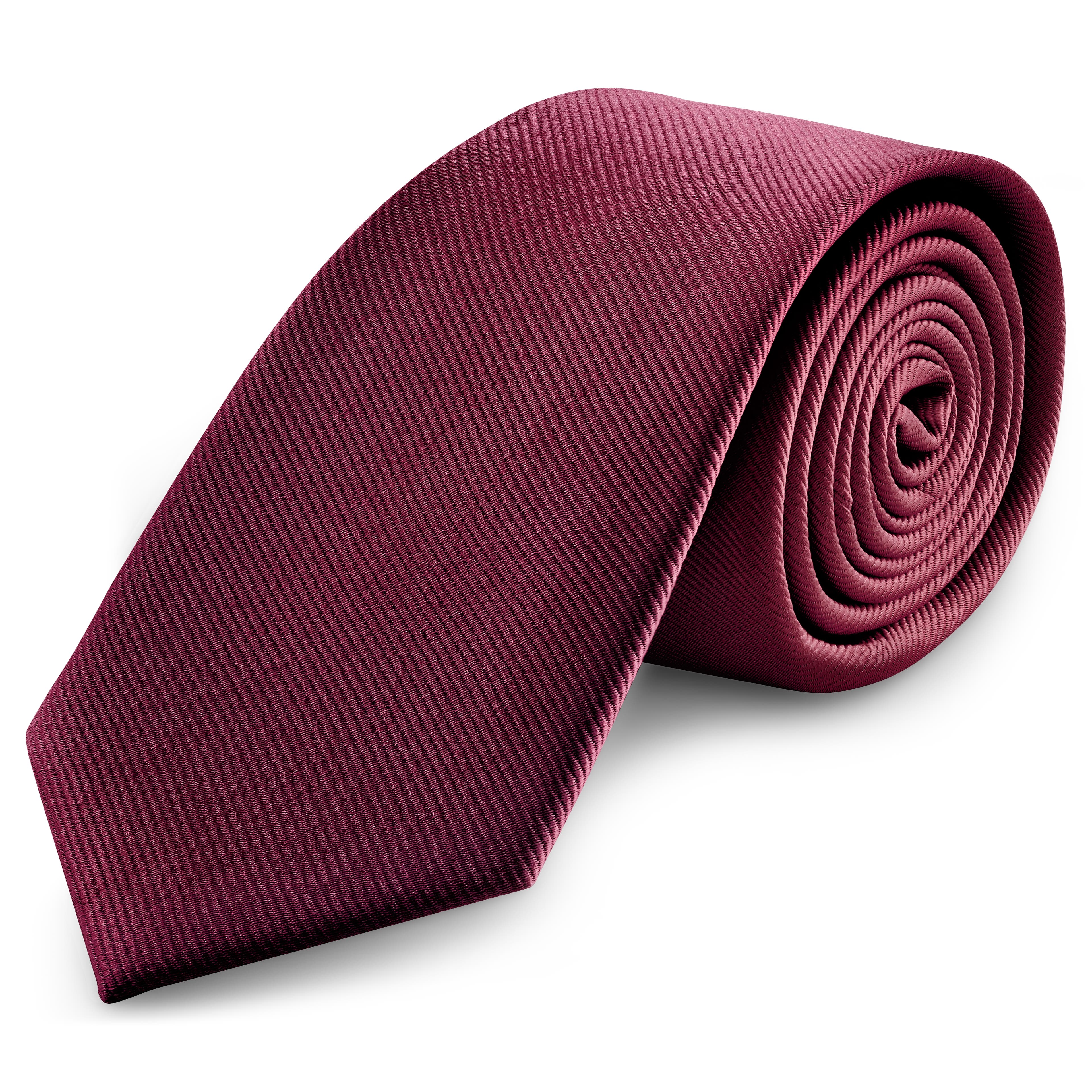 8 cm burgundowy krawat rypsowy