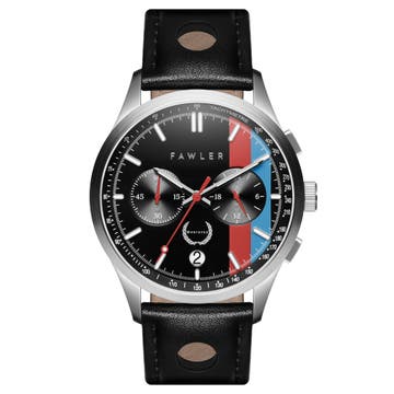 Monterey  | Red & Blue Racing Chronograph Leather Watch