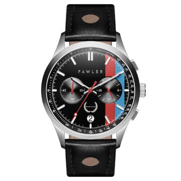 Monterey  | Red & Blue Racing Chronograph Leather Watch