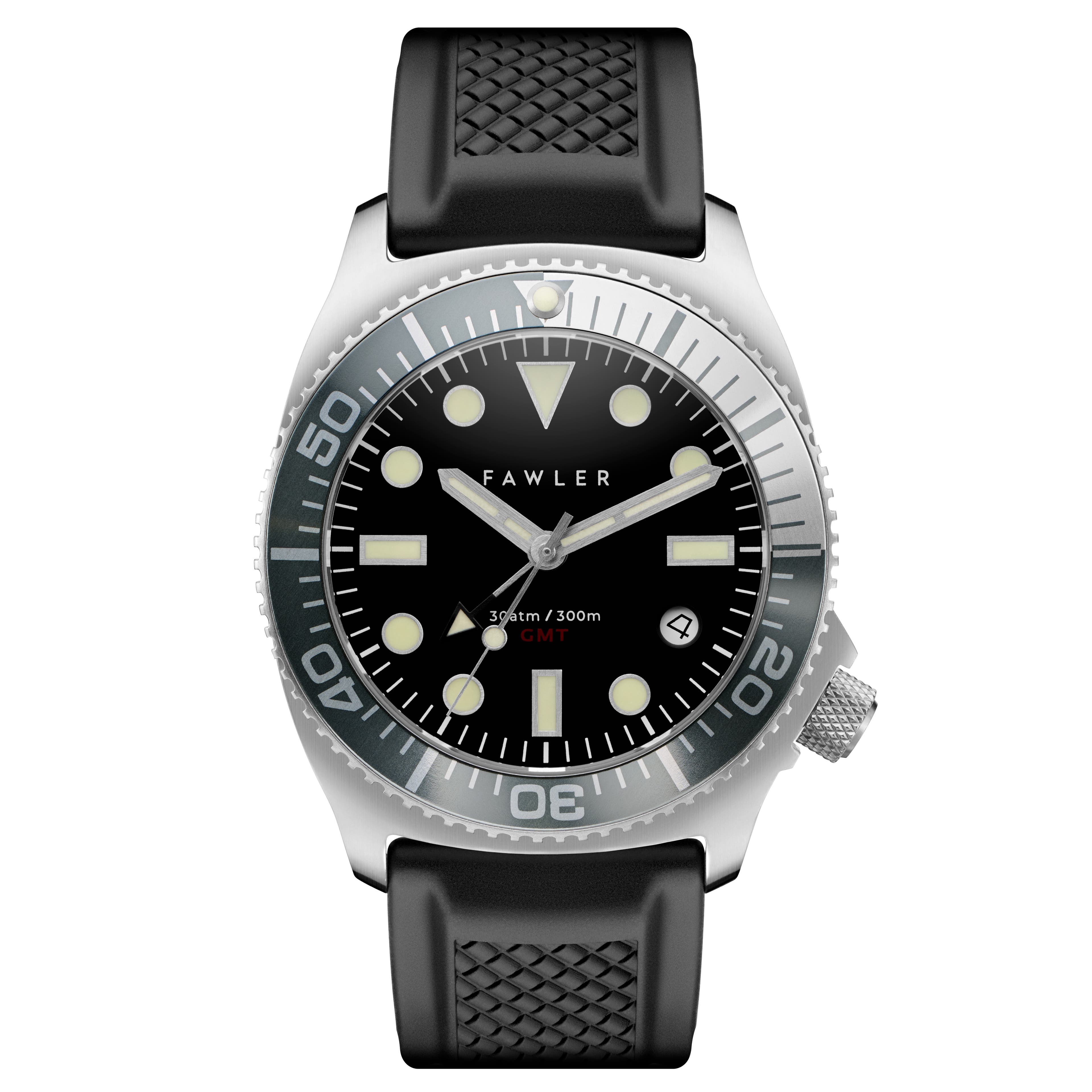 Alon | Сив стоманен GMT часовник за гмуркане