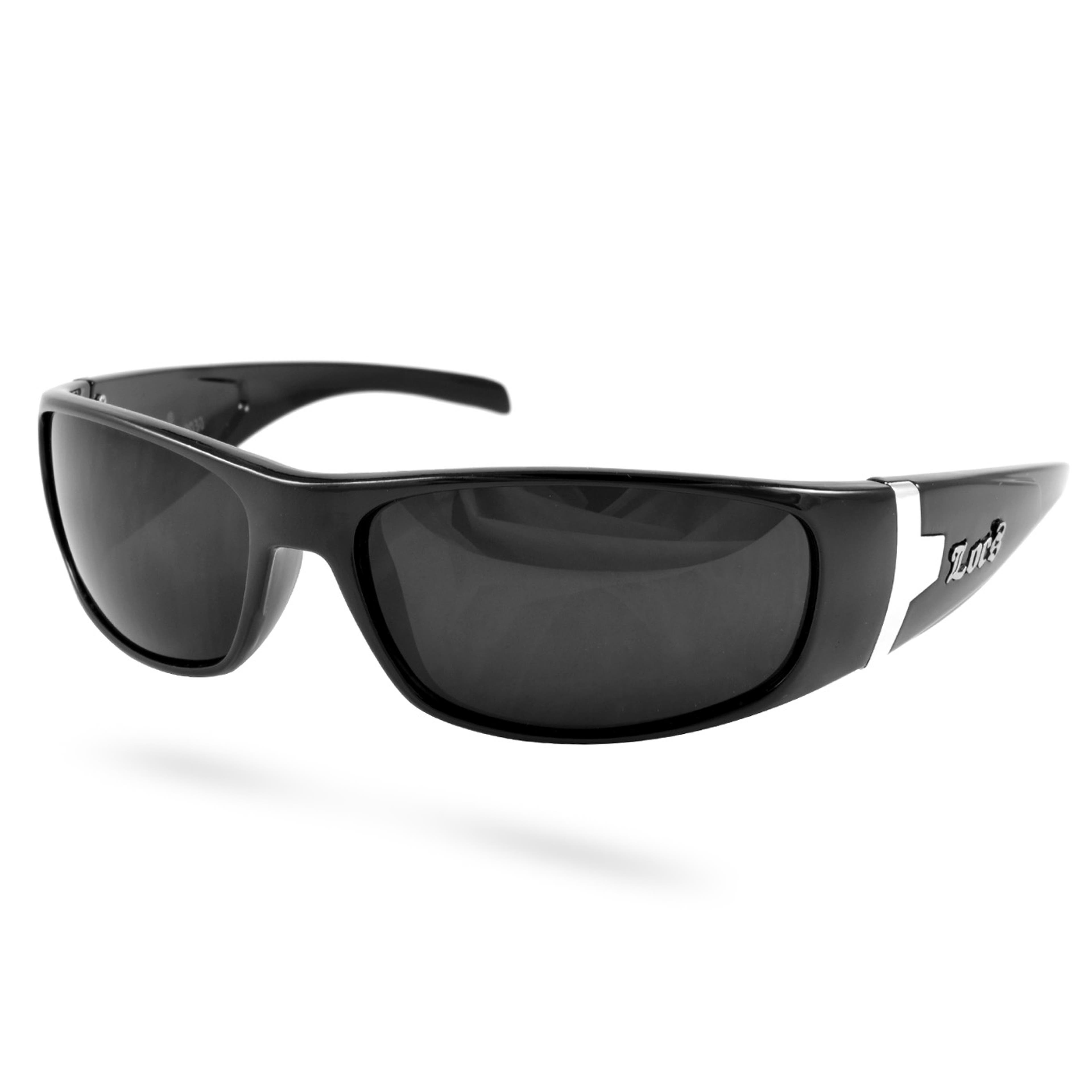 Black & Black Wrap Around Biker Sunglasses