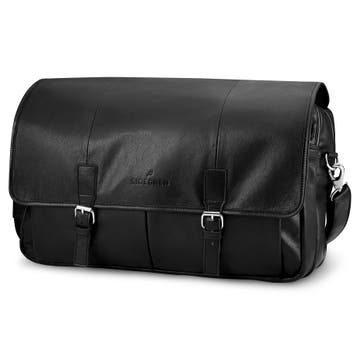 Fidei | Black Full Grain Goat Leather Business Travel Bag Fidei | Black Full Grain Goat Leather Business Travel Bag