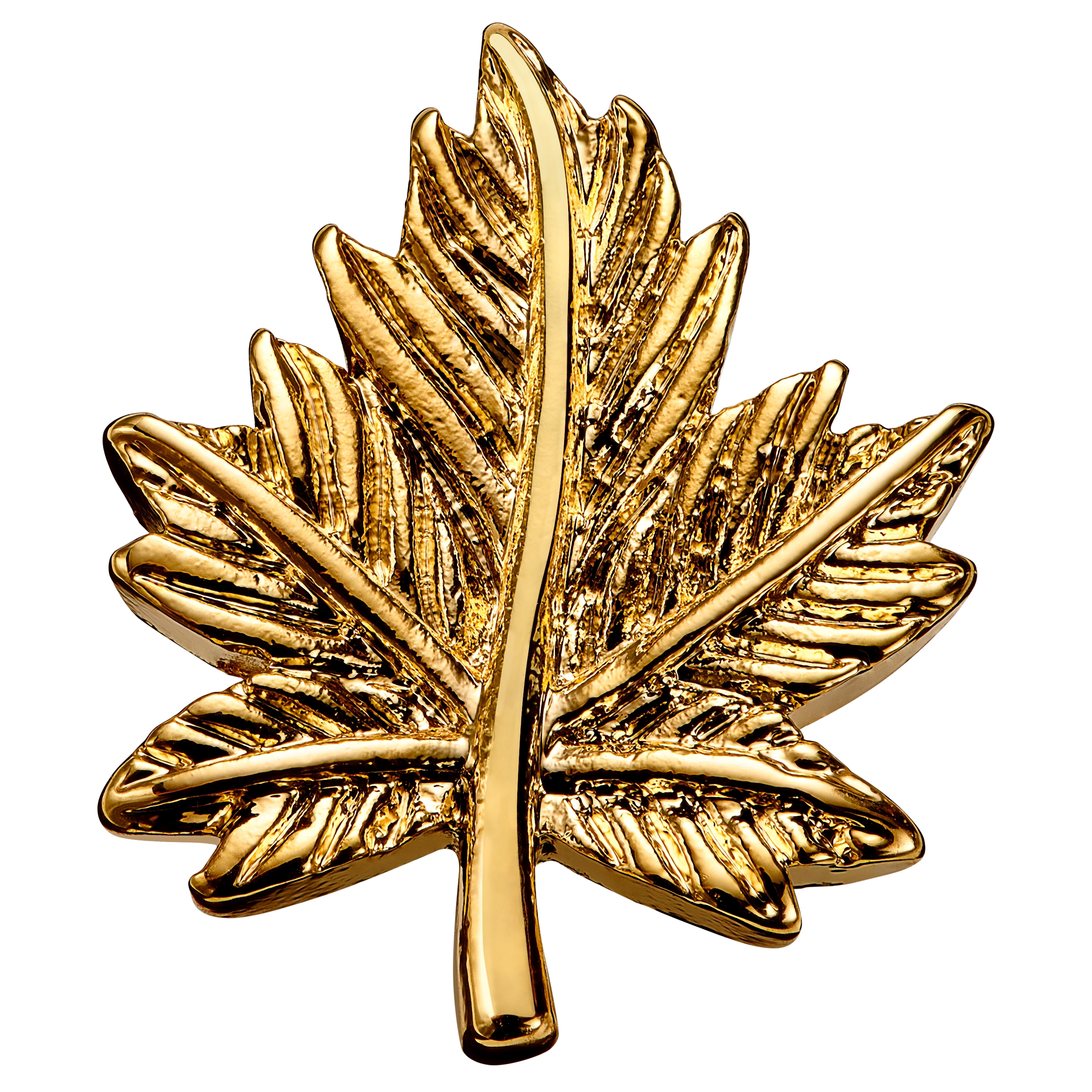 Gold shop leaf pin