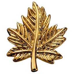Dianthus | Gold-Tone Leaf Lapel Pin