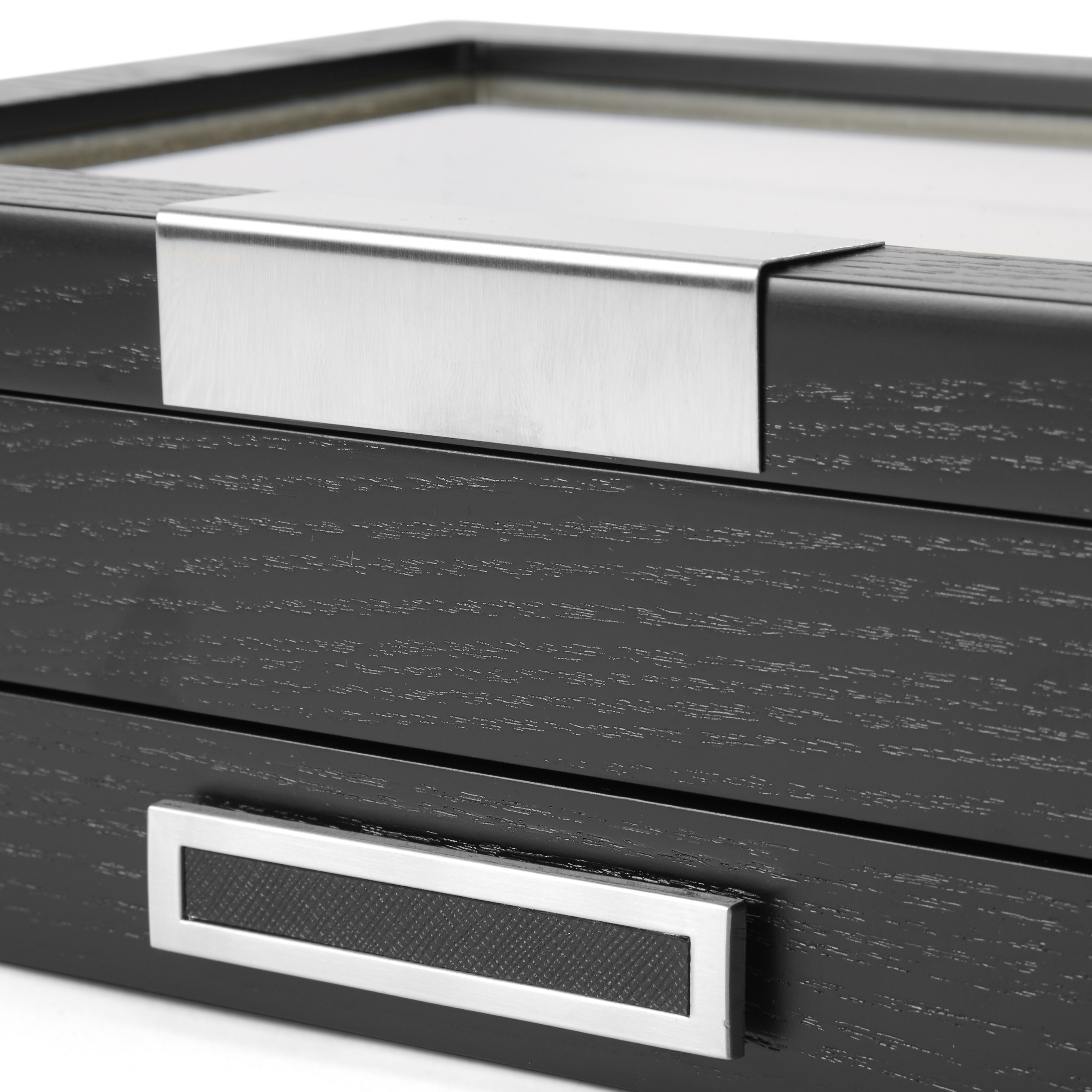 Coffret de rangement pour stylos en bois noir - 20 stylos - 8