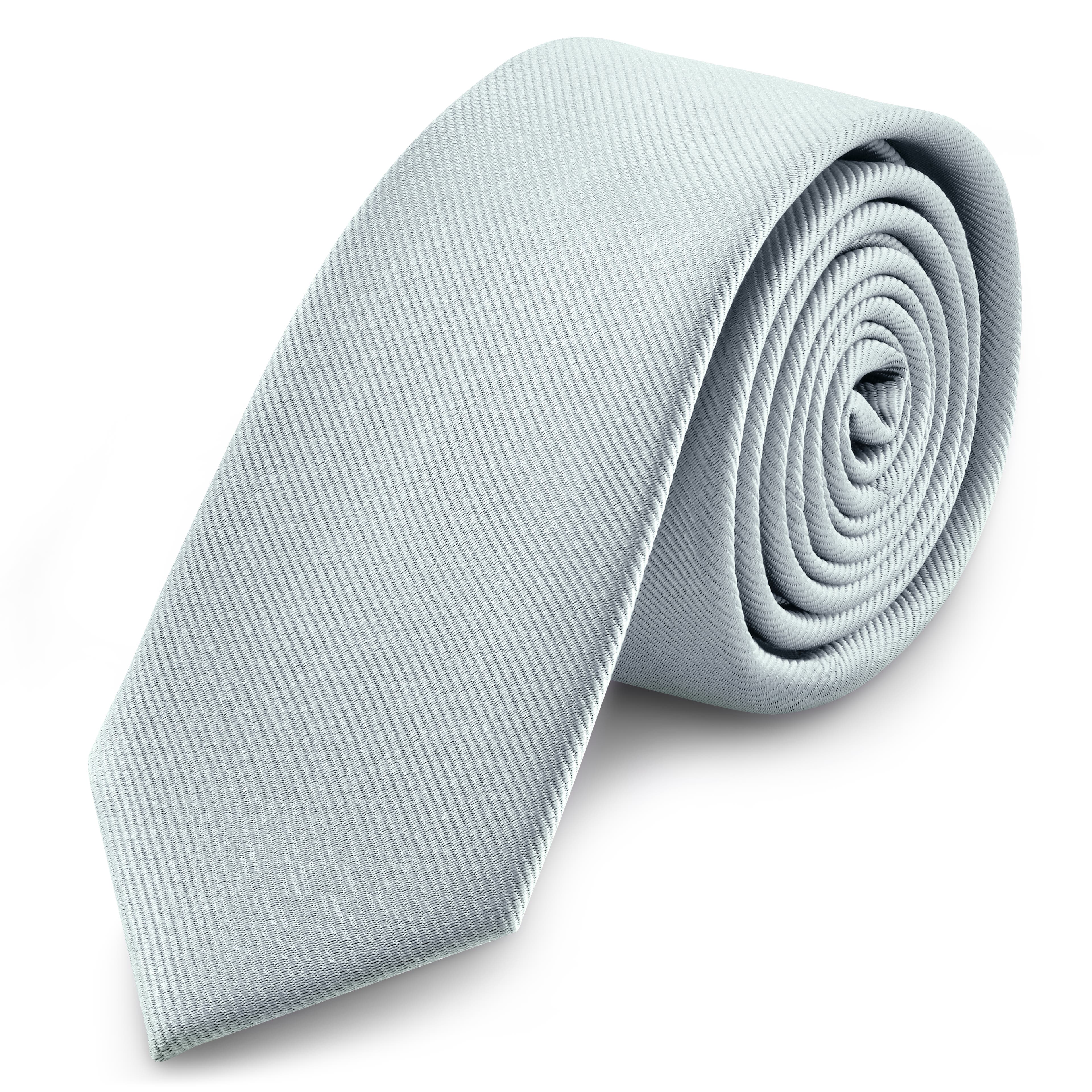 6 cm Arktisblau Grosgrain Skinny Krawatte