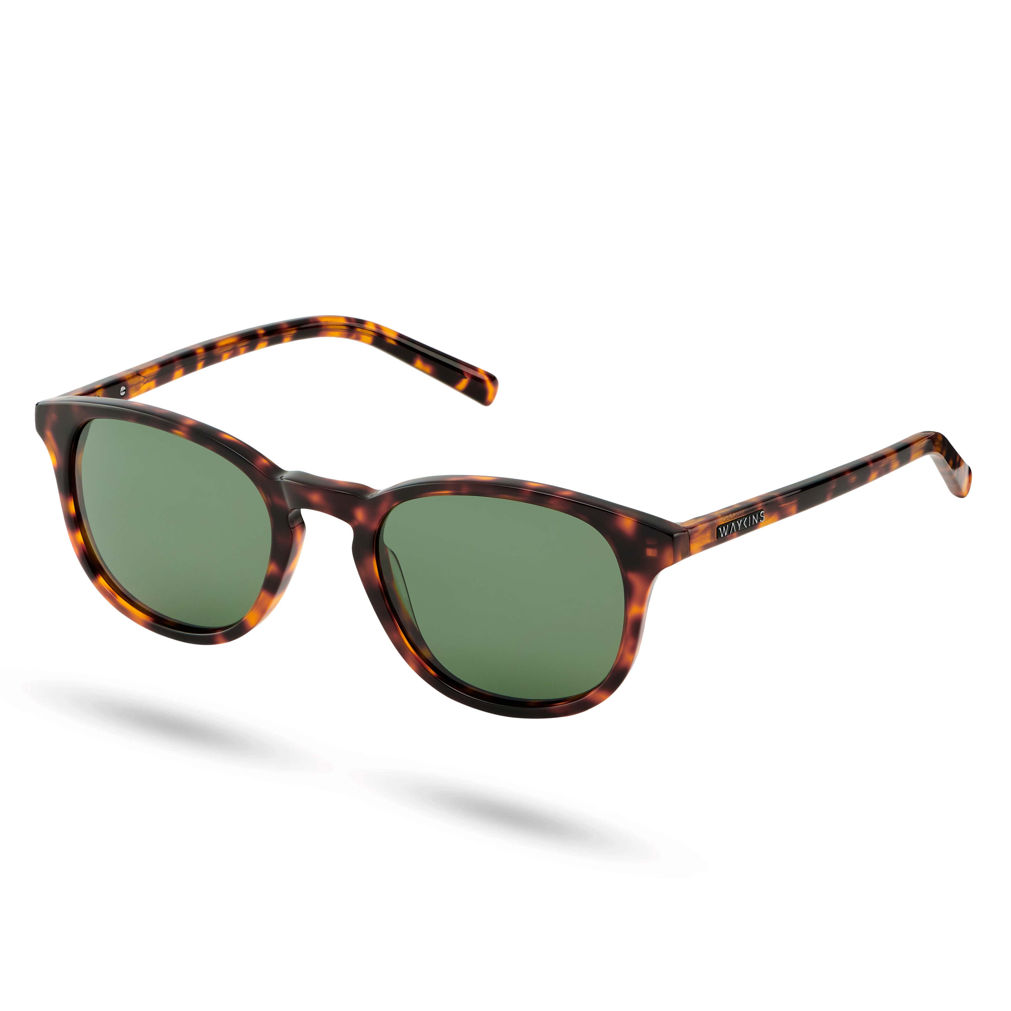 Warrick Thea Tortoise Shell & Green Polarized Sunglasses
