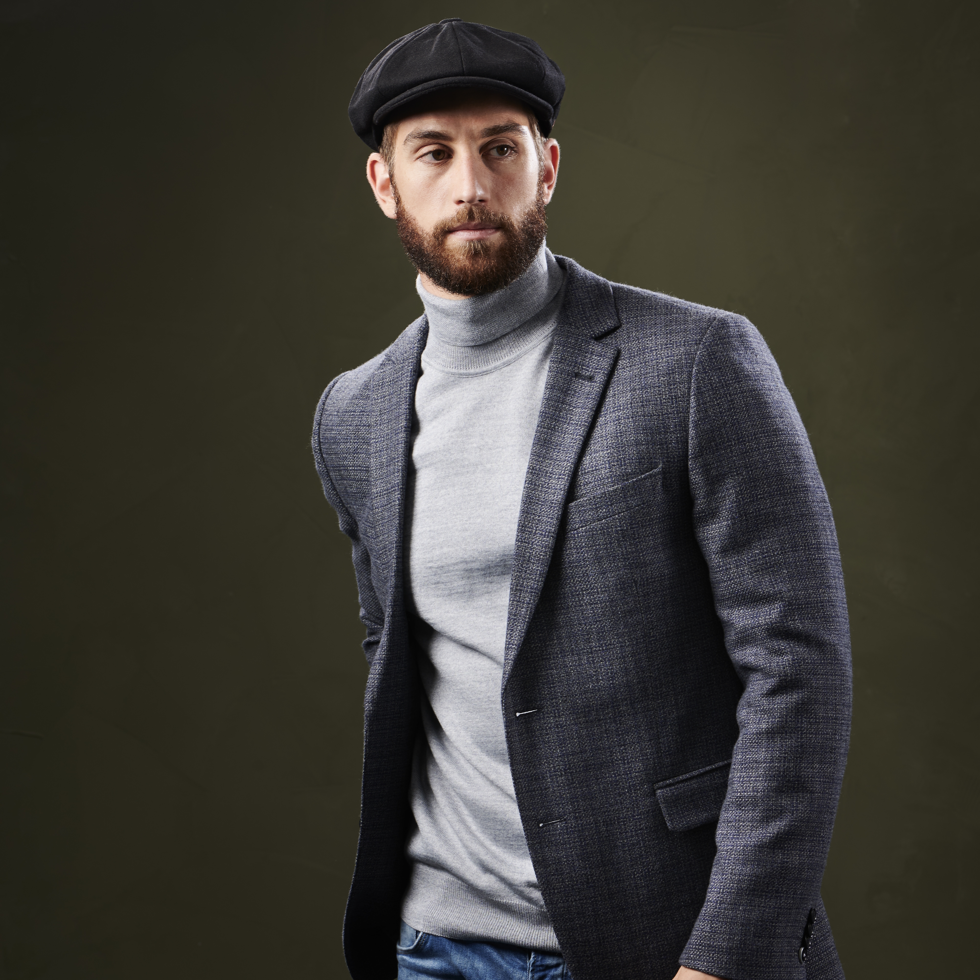 Schwarze Newsboy Ballonmütze - 7