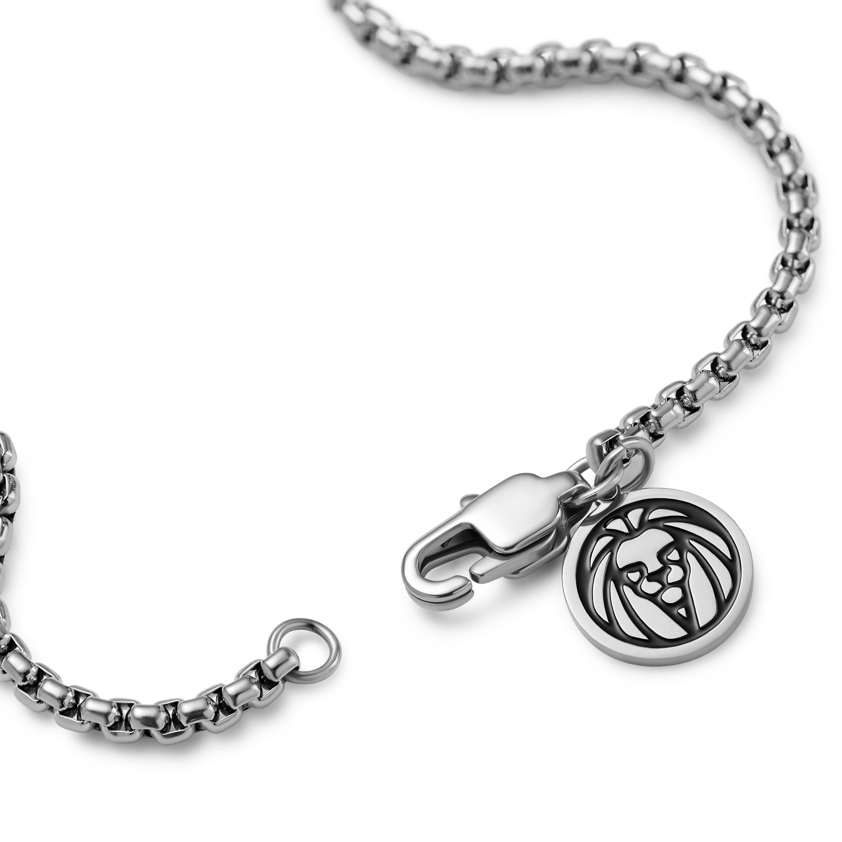 Essentials | 1/16" (2 mm) Silver-Tone Curved Box Chain Bracelet - 5