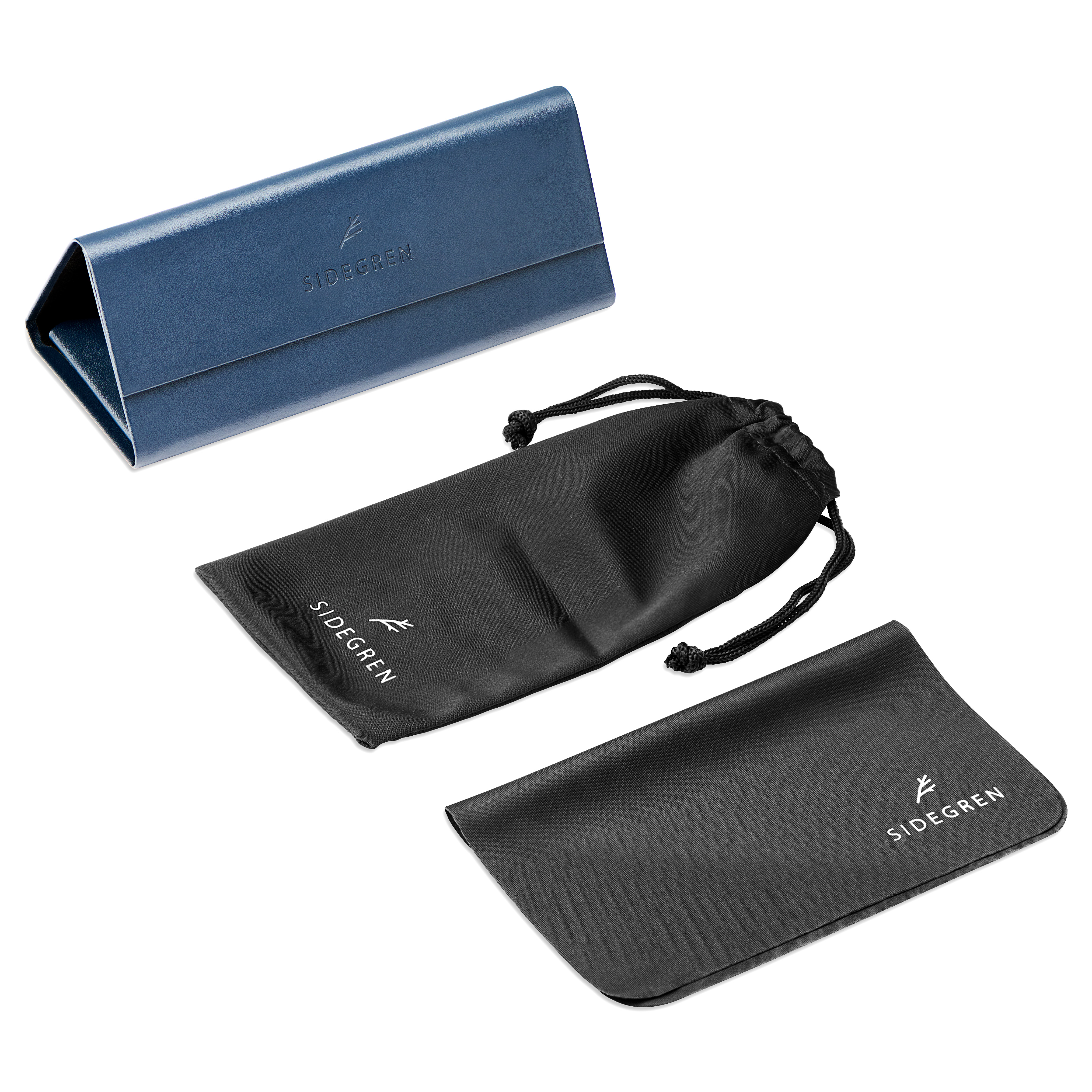 Polarisierte Browline-Sonnenbrille in Schwarz und Stahl - 4