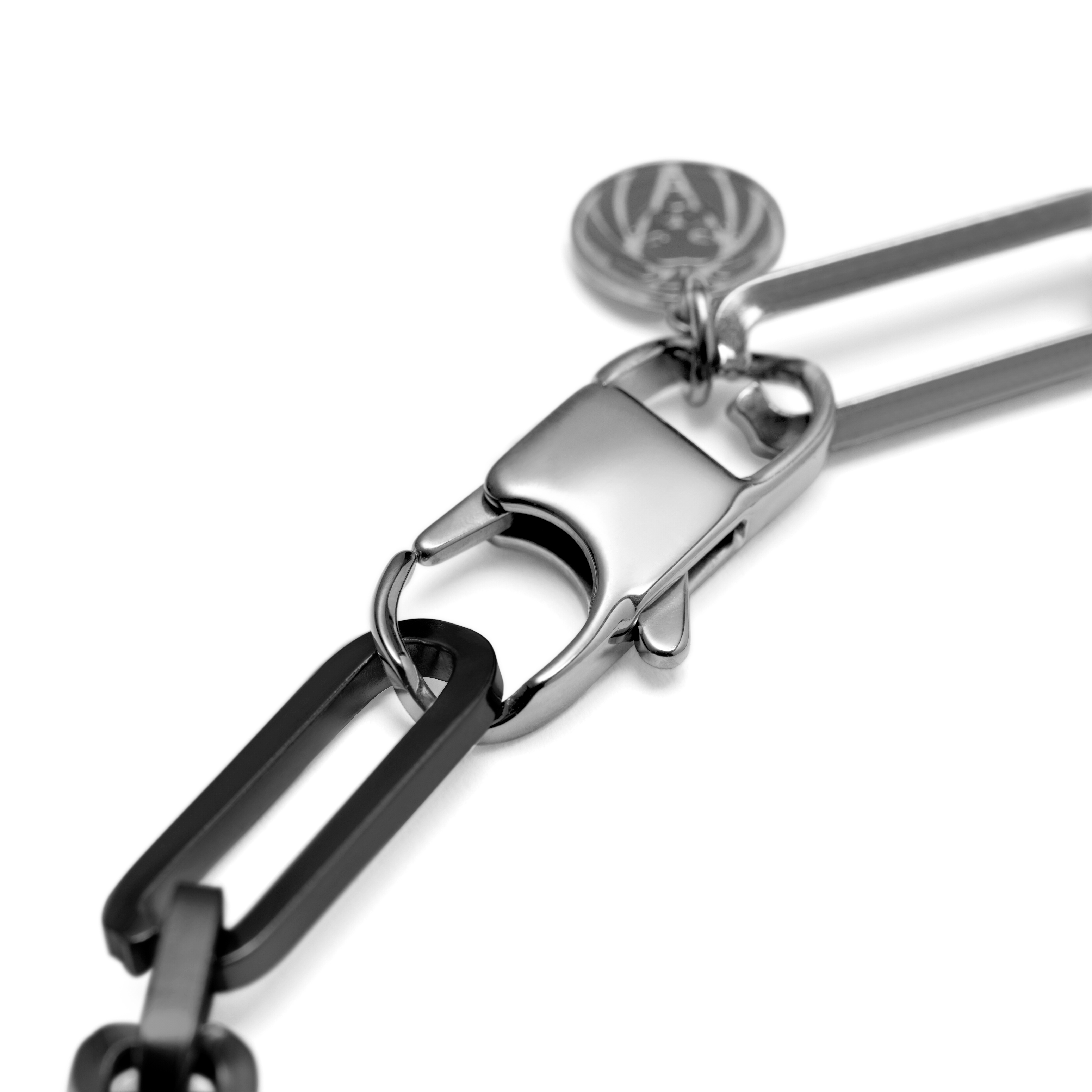 Bracelet à chaîne torsadée couleur argent et bronze gunmétal Cedric Amager - 3