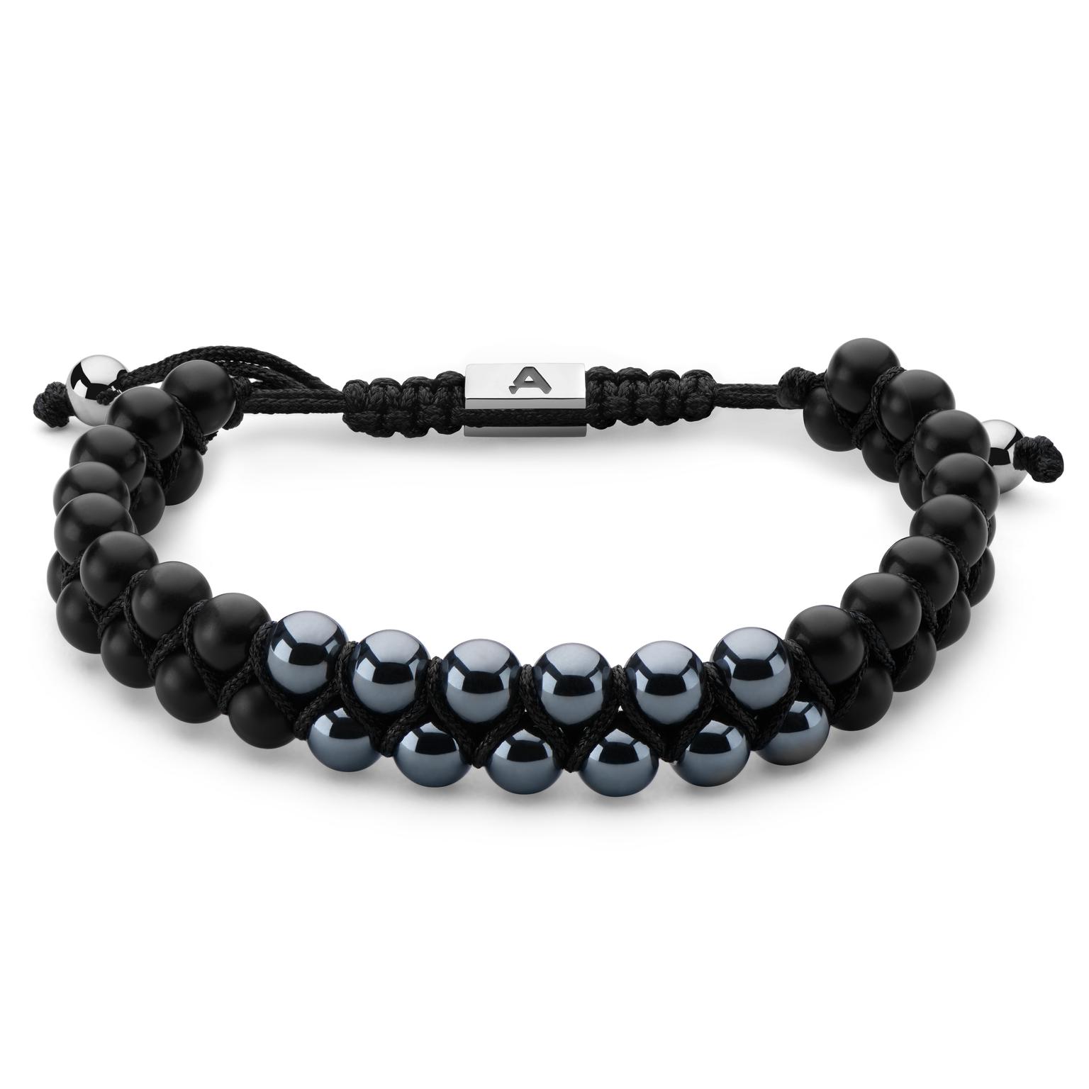 Διπλό Βραχιόλι Sanatio Hematite & Onyx Διπλό Βραχιόλι Sanatio Hematite & Onyx