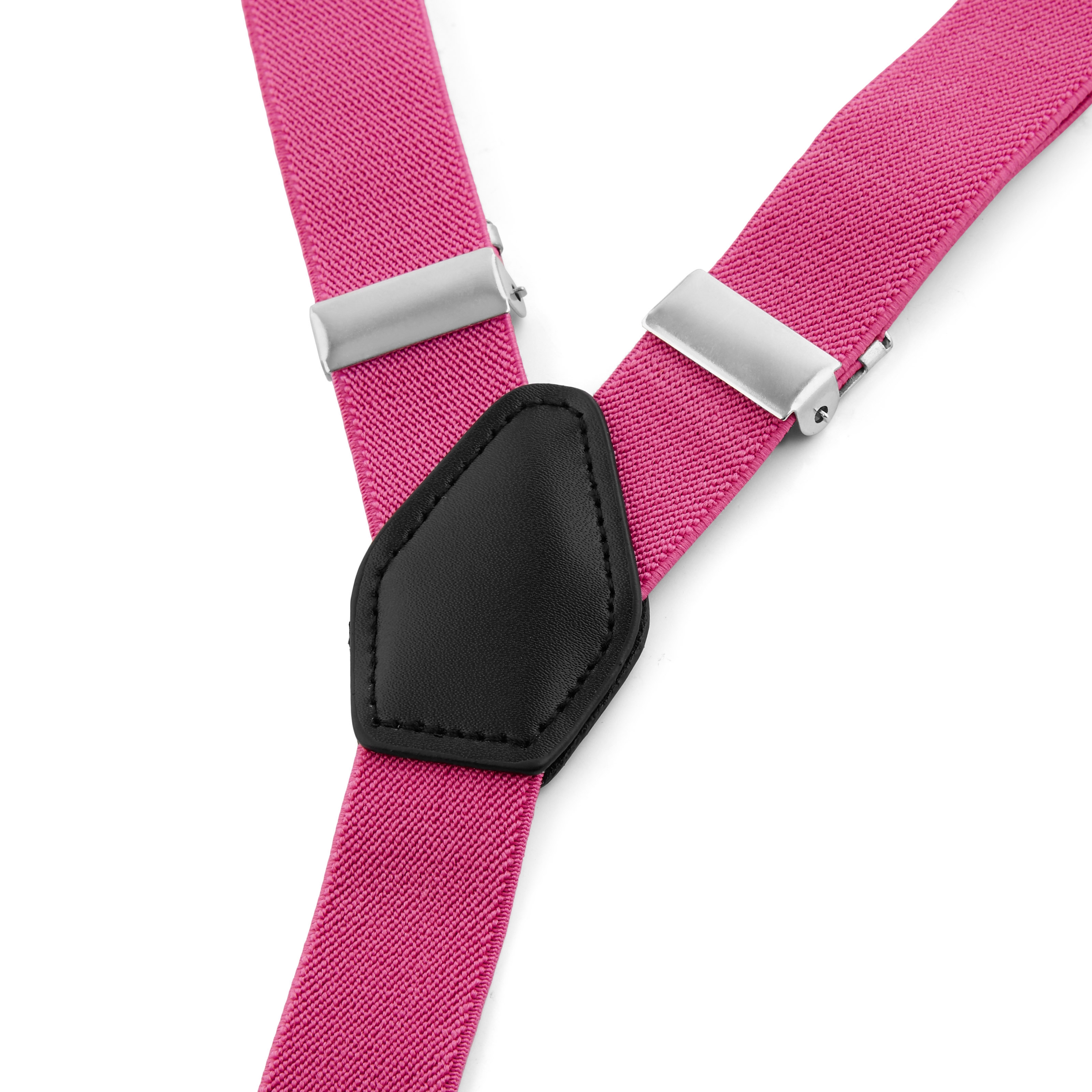 Schmale Fuchsia Hosenträger Zum Knöpfen - 3