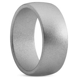 Klasický silikonový prsten stříbrné barvy