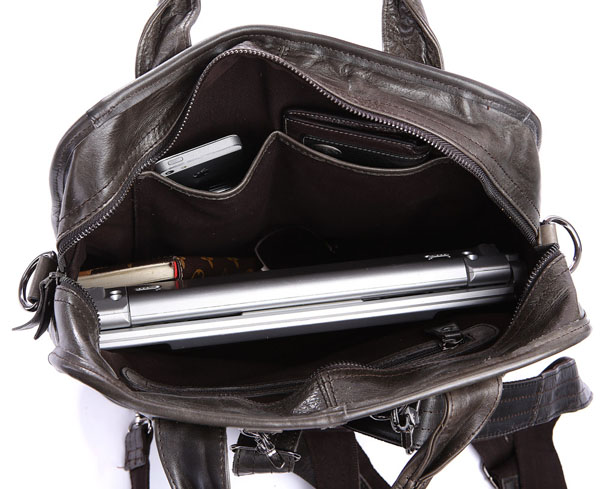 Shiver Olive Green Leather Backpack - 2