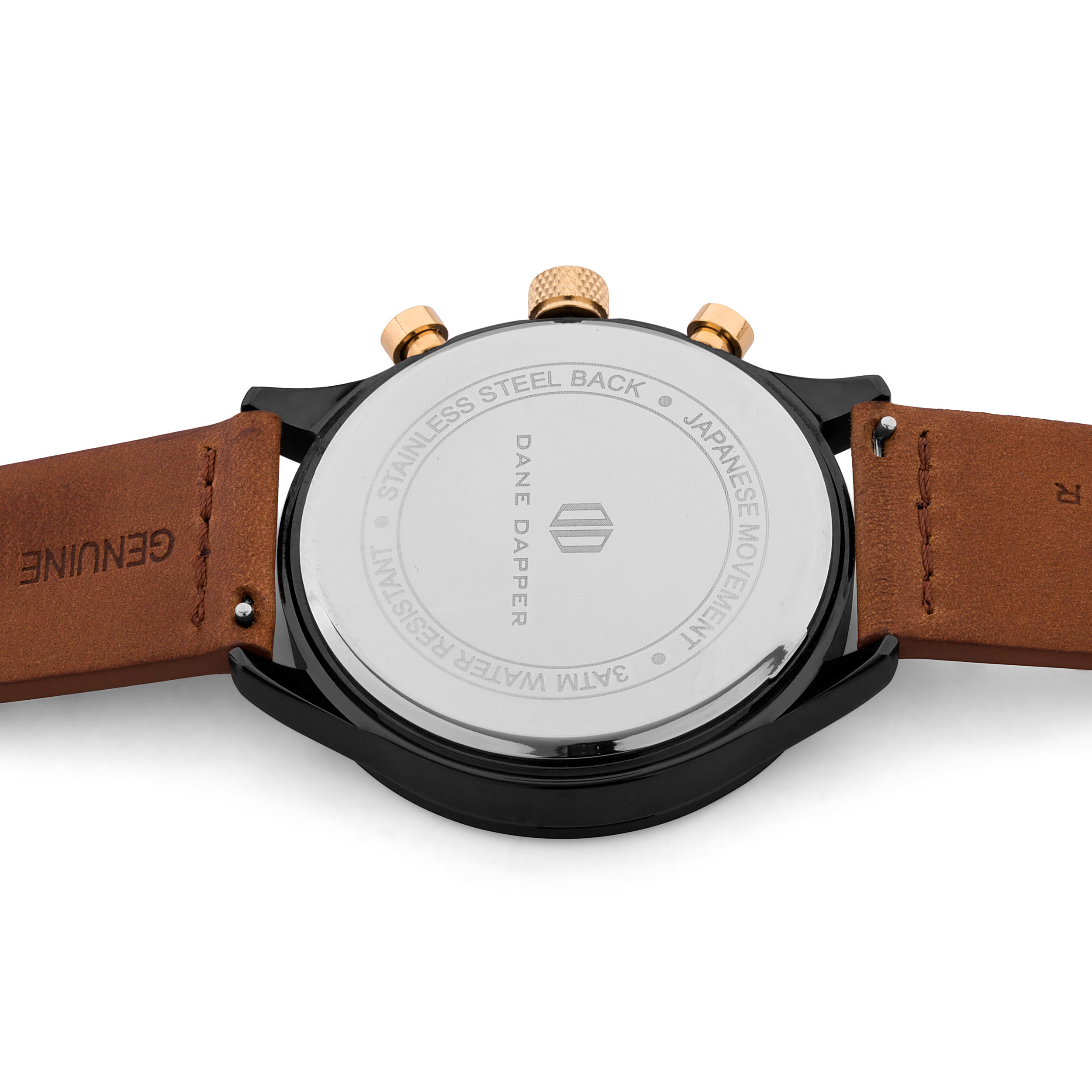 Brown, Gold-Tone & Black Bezel Troika Watch - 4