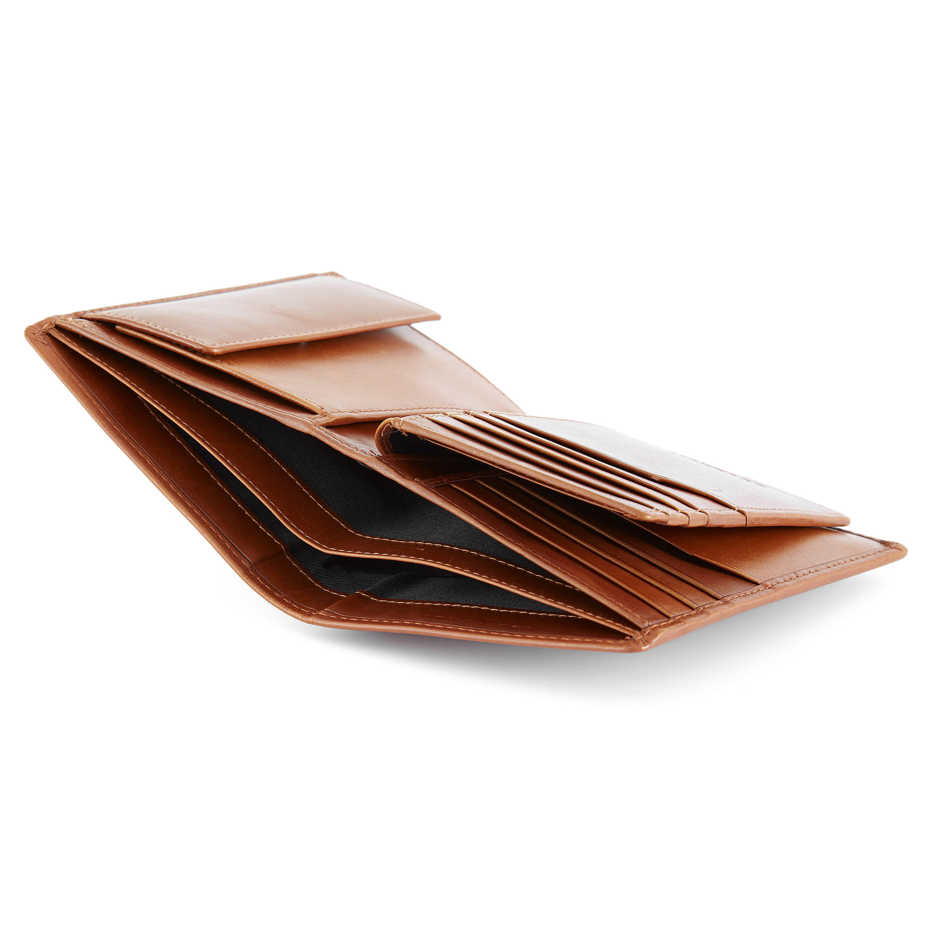 Grand portefeuille en cuir marron clair Jasper - 8