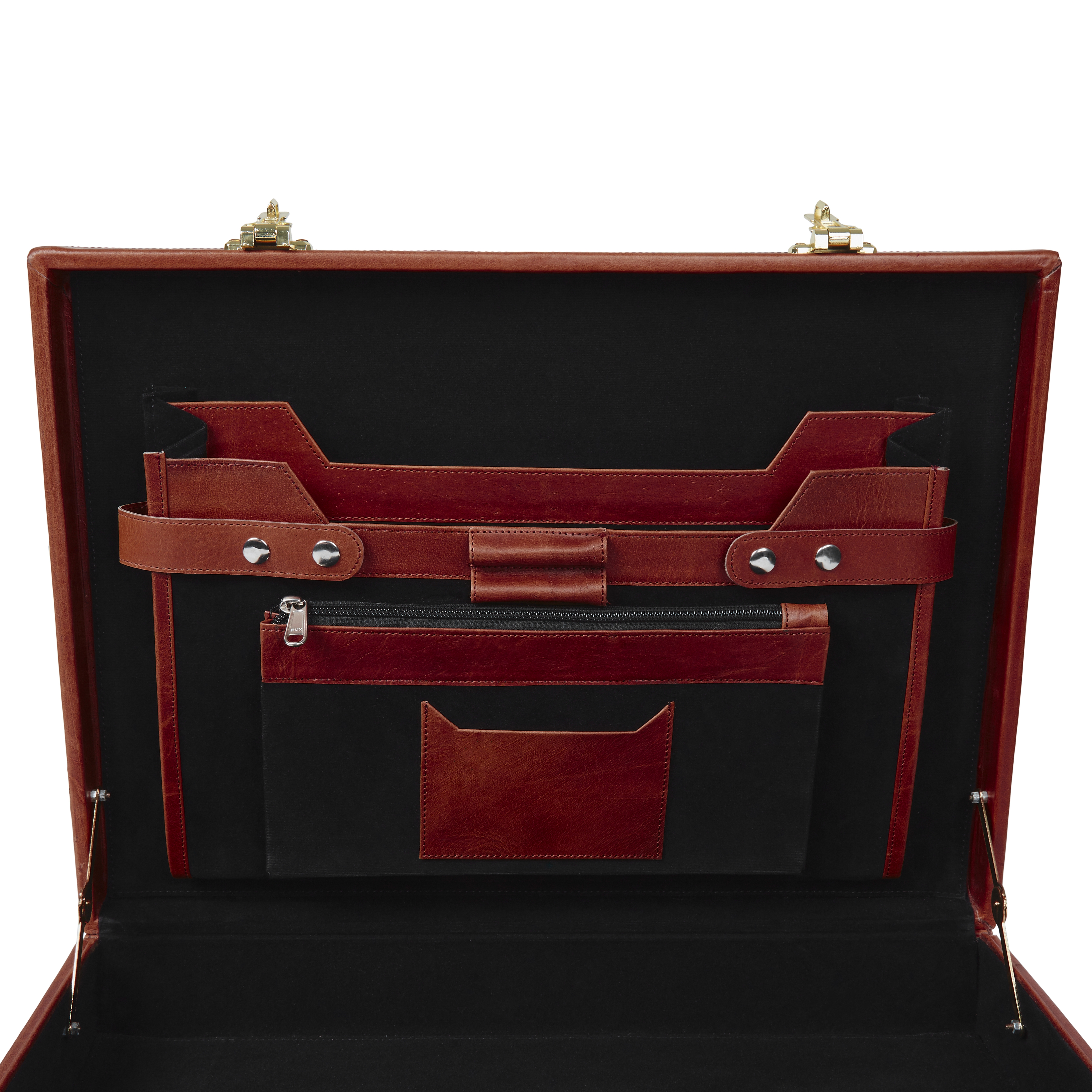 Braune Büffelleder Aktentasche - 4