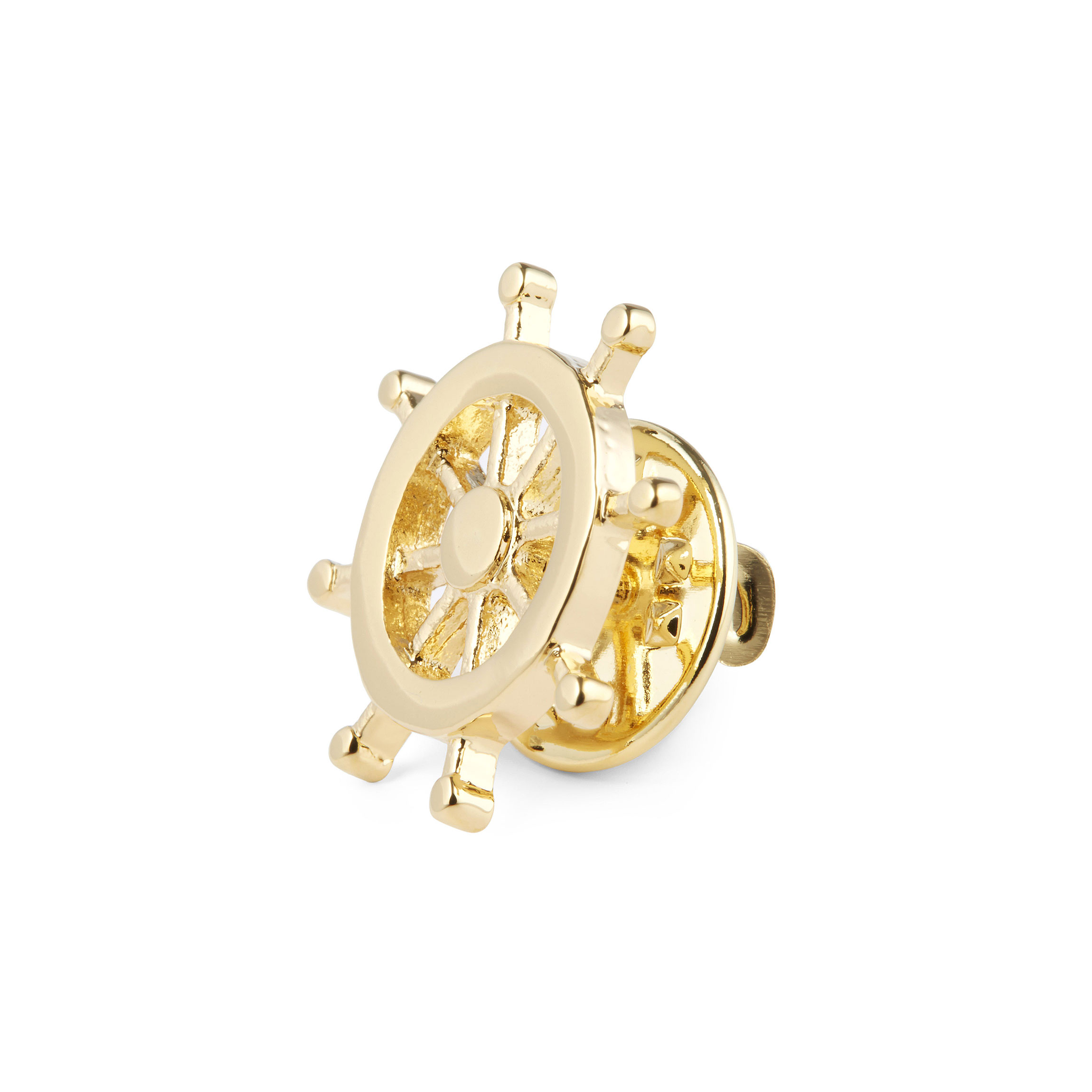 Gold-Tone Helm Lapel Pin - 2