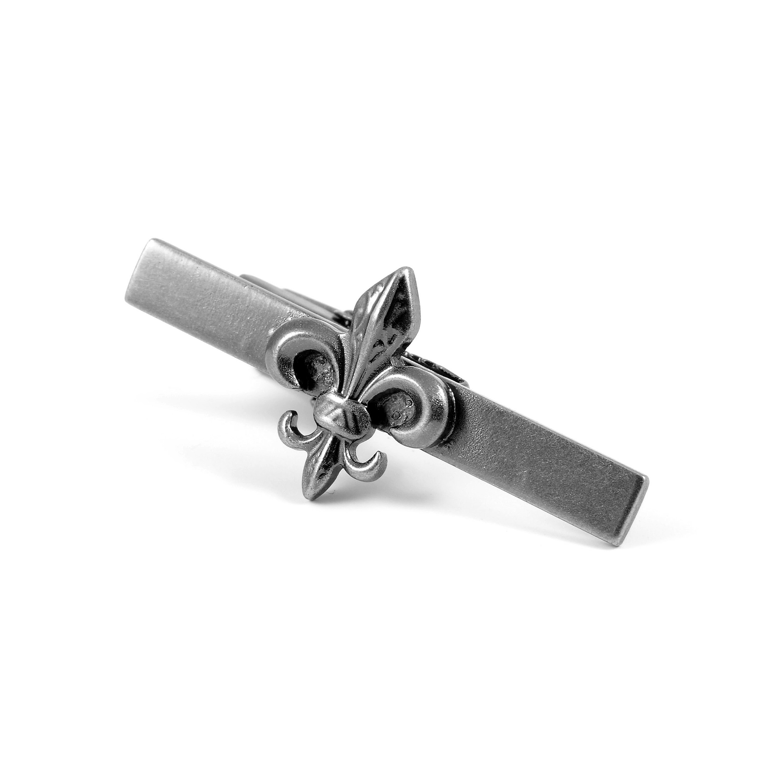 Short Grey Lily Tie Clip - 2