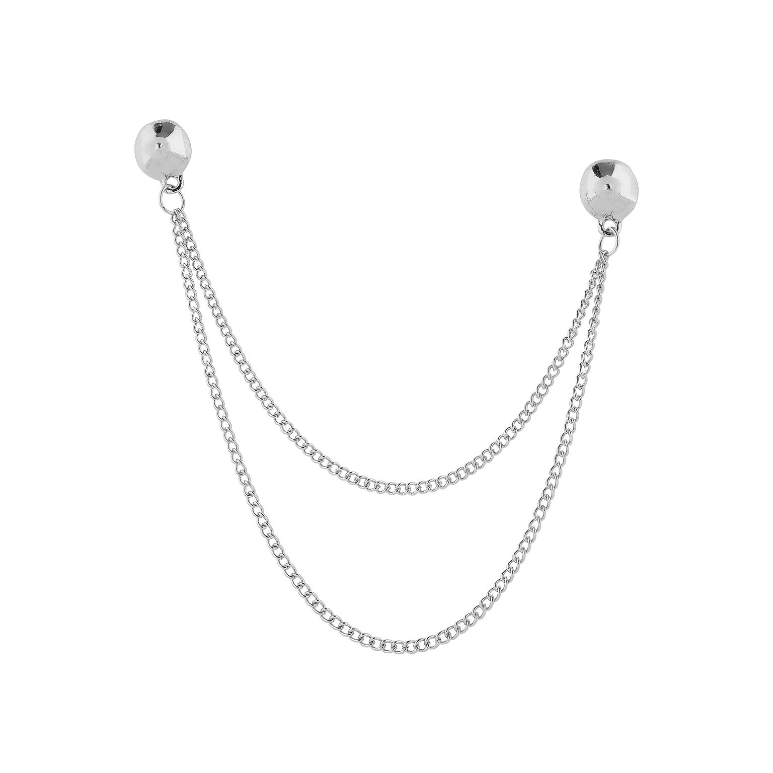 Silver-Tone Stud Collar Chain Silver-Tone Stud Collar Chain