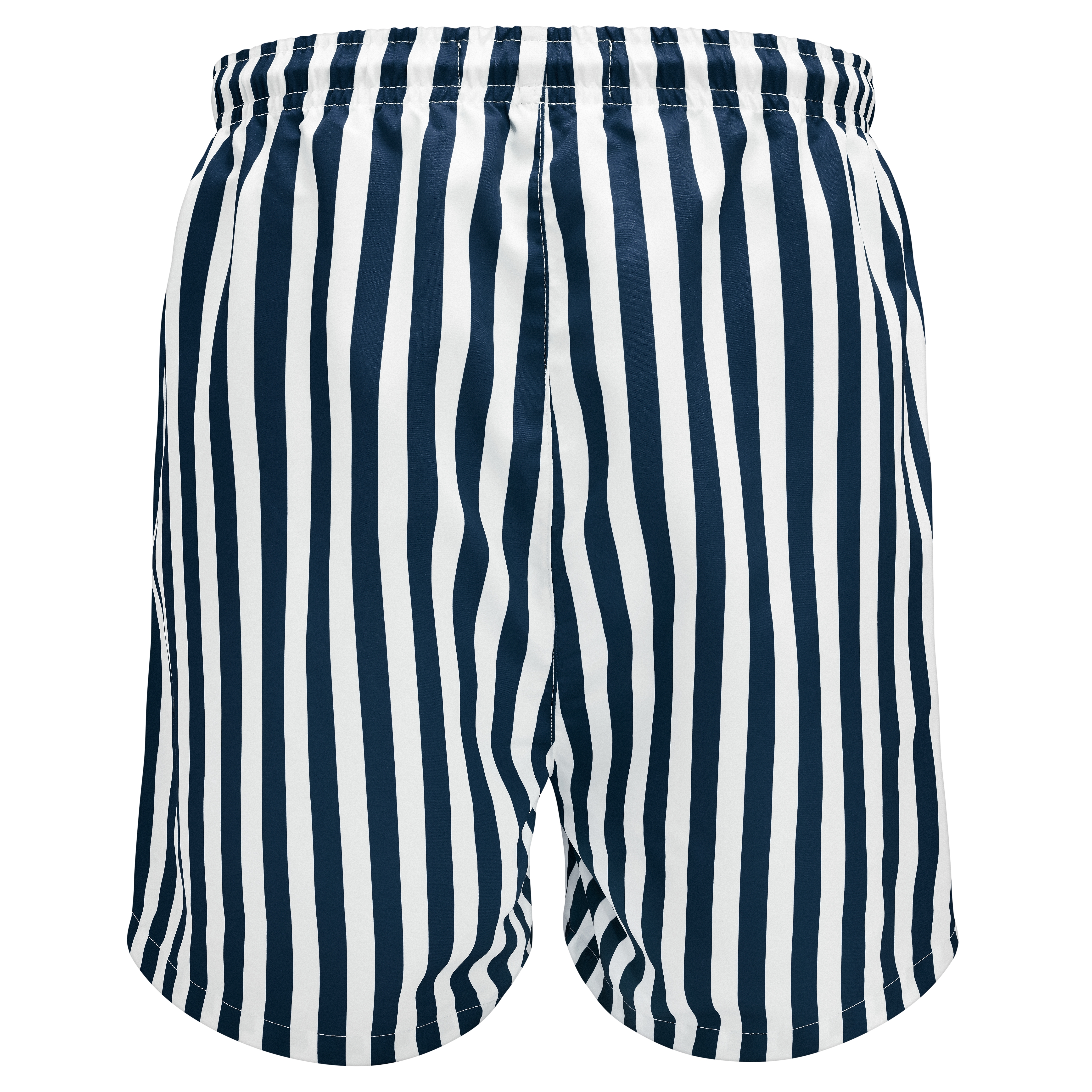 Gestreepte marineblauwe en witte zwemshort - 6