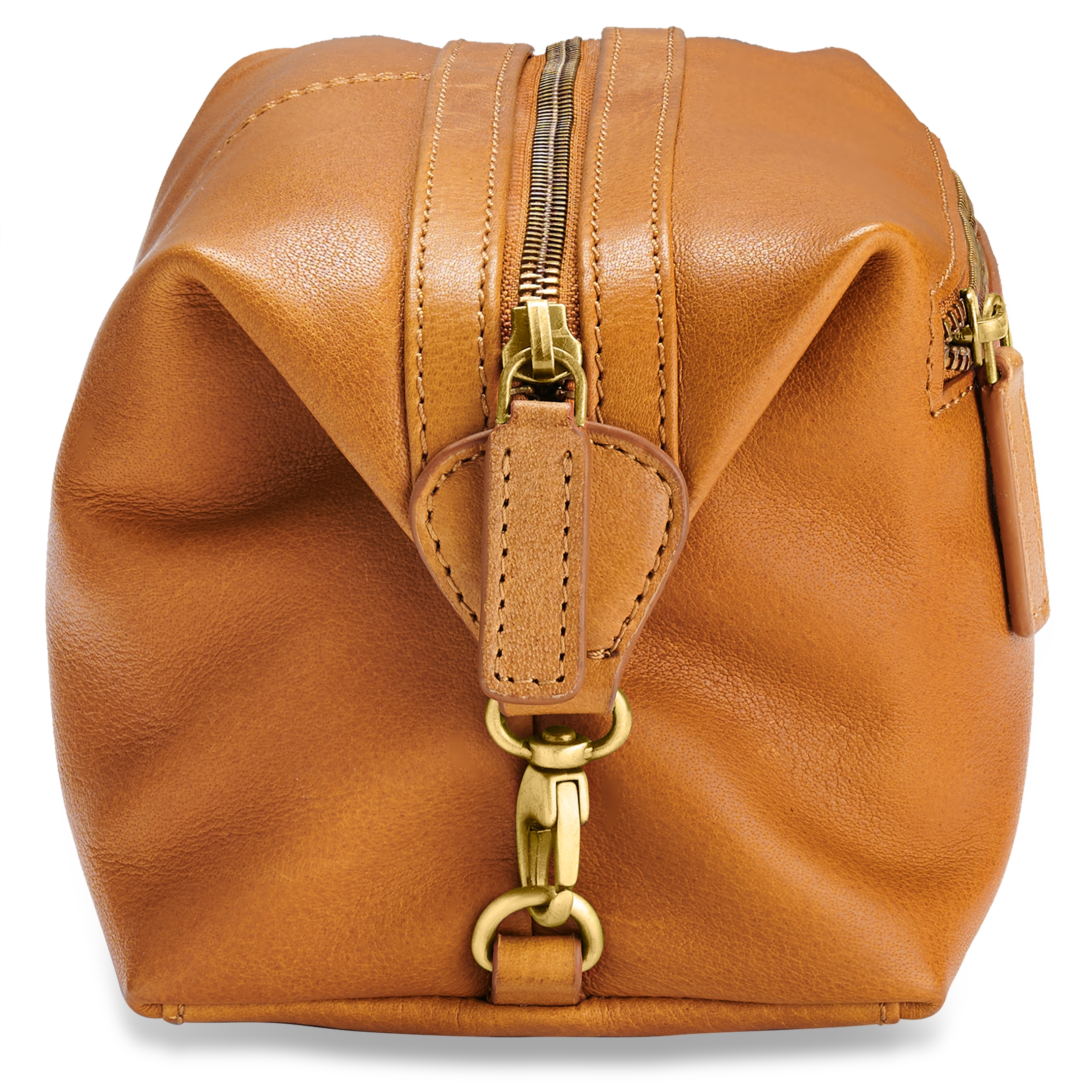 Trousse de toilette | Cuir de buffle pleine fleur brun havane - 4