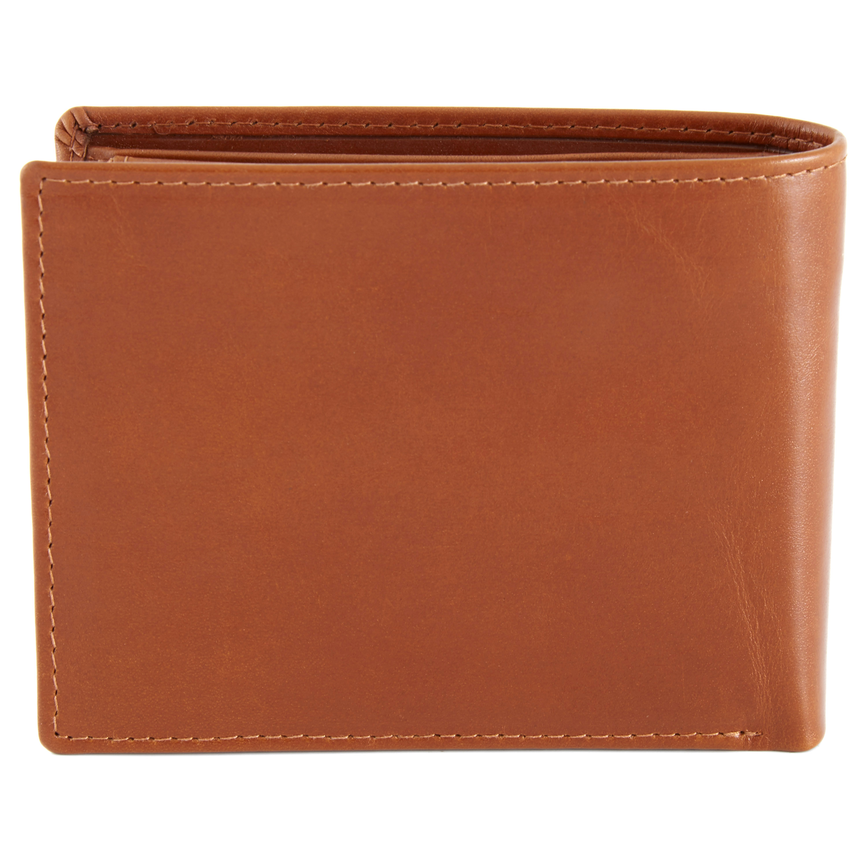 Светлокафяв тройнопрегънат кожен портфейл Jasper  - 4