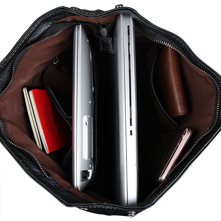 Go-To Zwarte Leren Backpack - 4