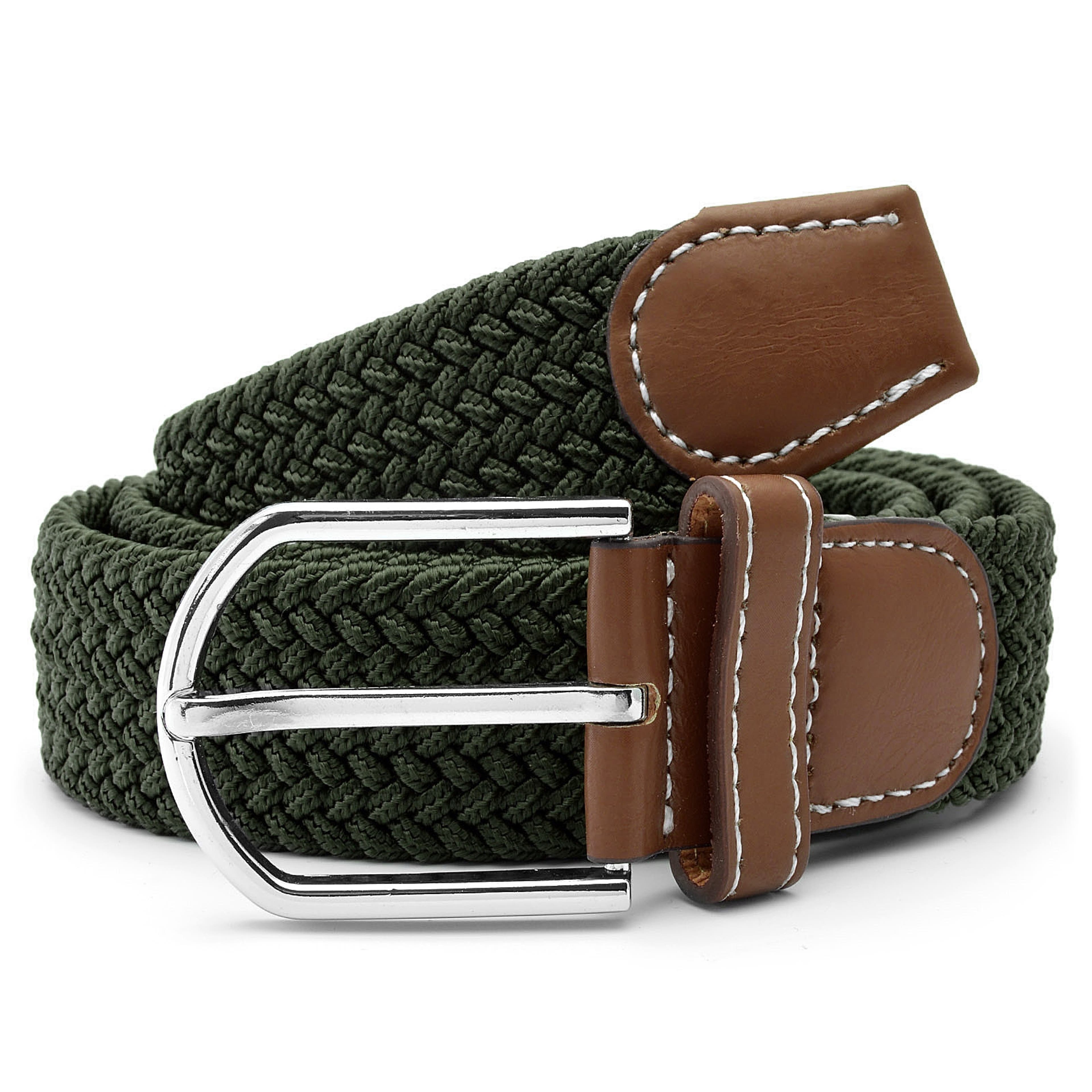 Army Canvas Green Elastic Belt