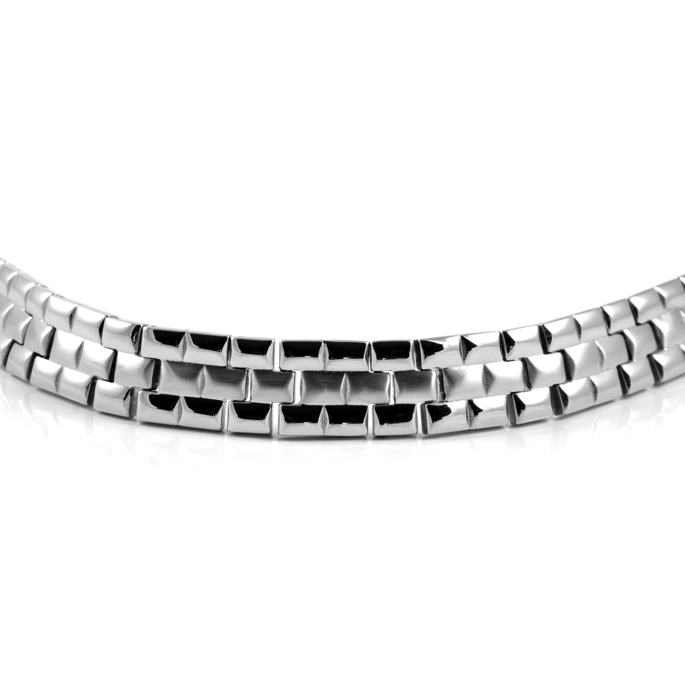 Maskulint Detaljerat Magnetarmband i Stål - 2