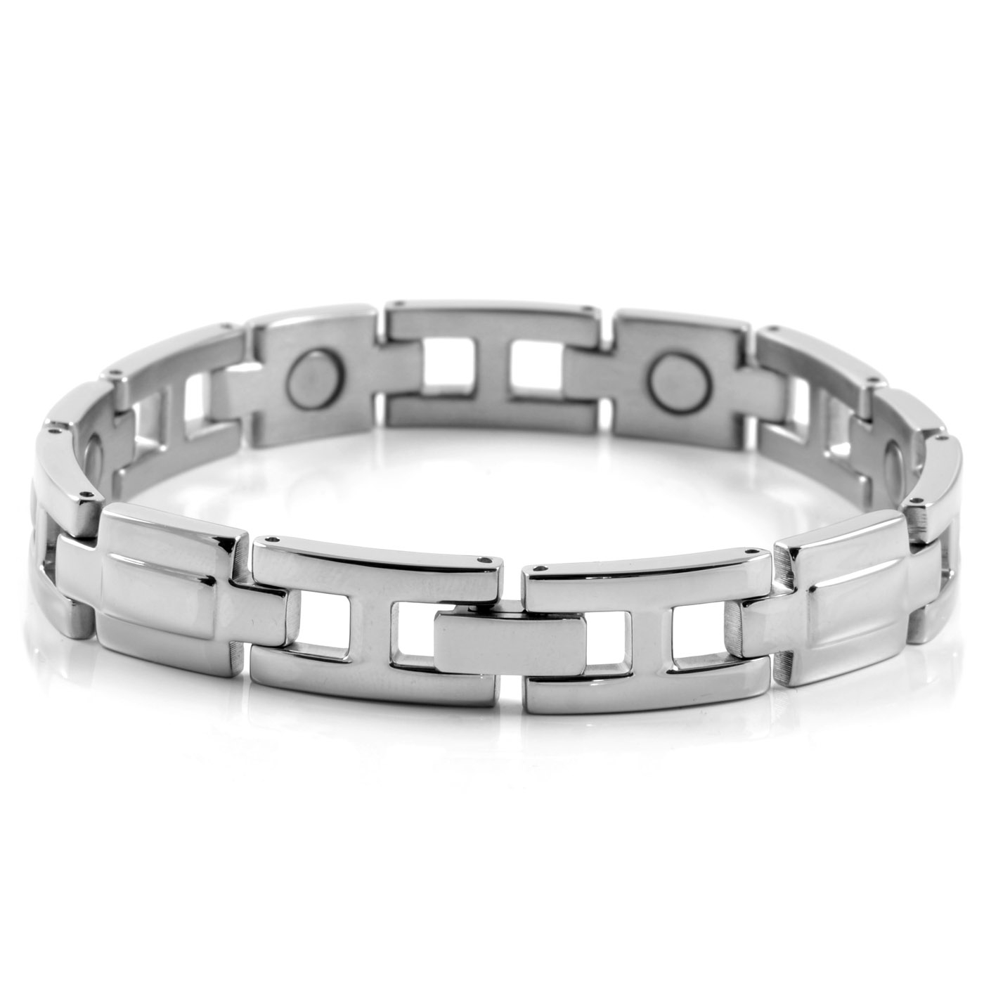 Schlichtes Symbol Edelstahl Magnetarmband  - 3