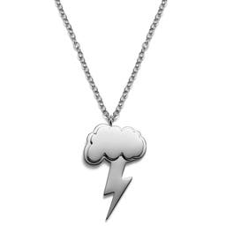 Jaygee | Silver-tone Stainless Steel Lightning Necklace