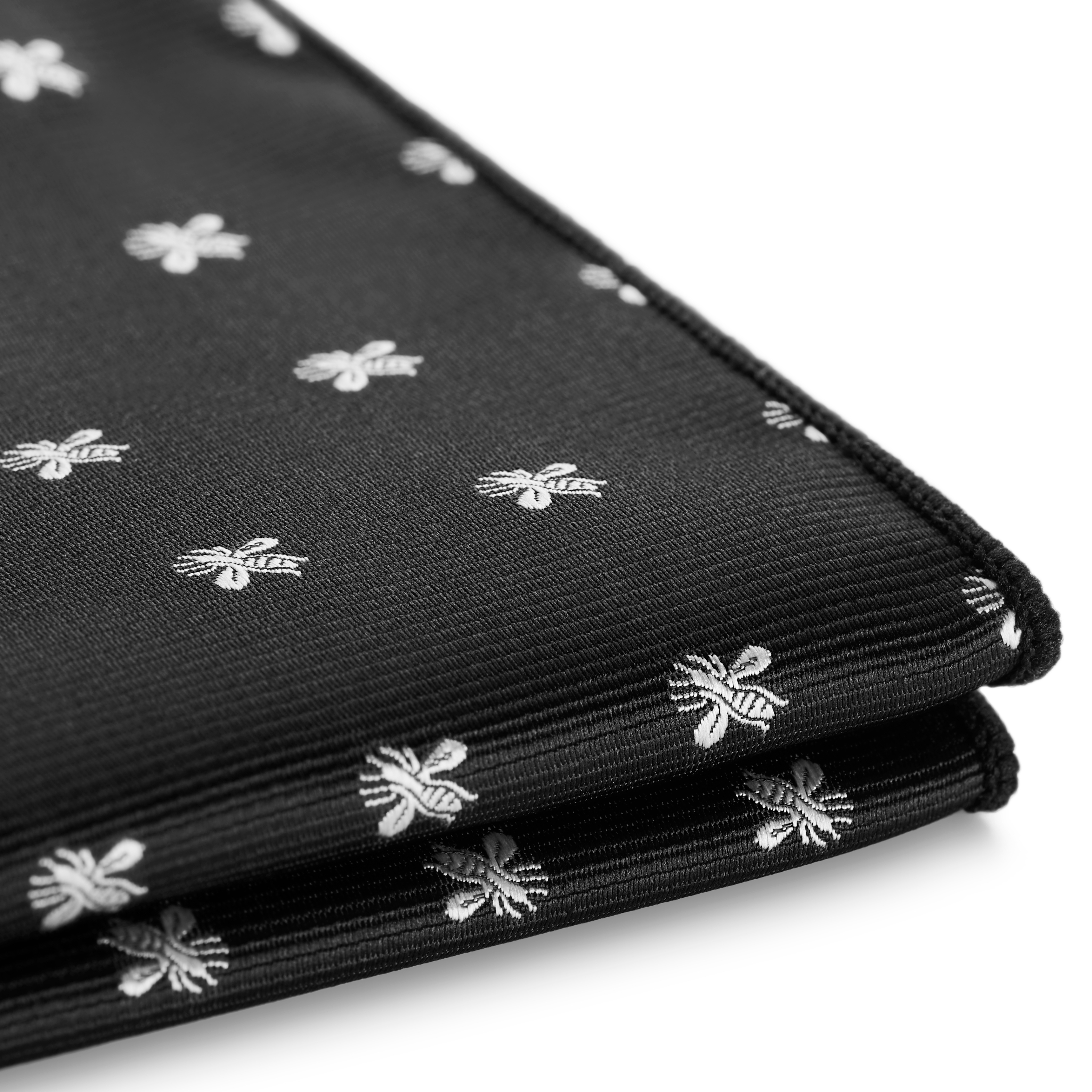 Zoikos | Batistă de buzunar negru & alb cu albine - 3