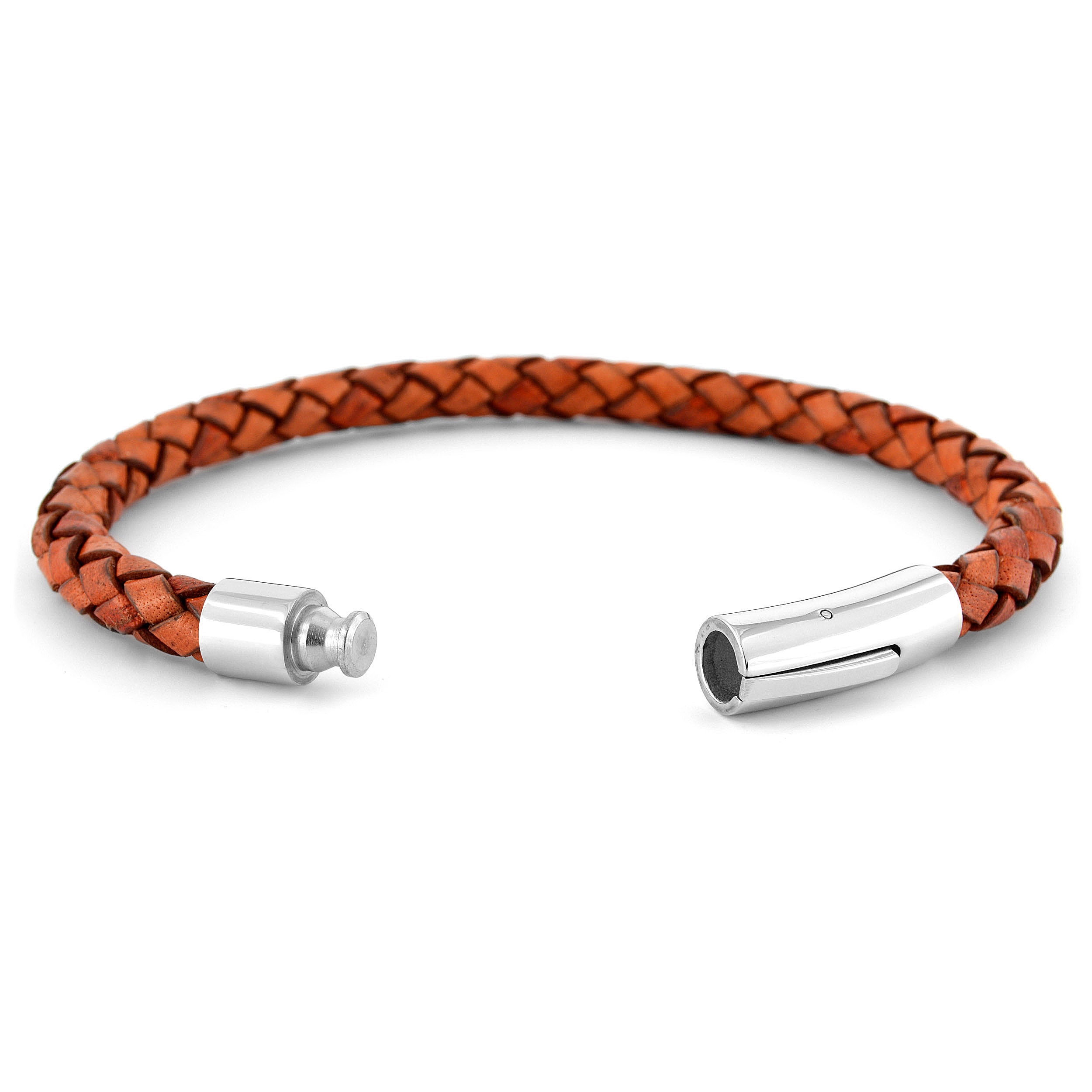 Bracelet Bolo en cuir brun rouge 6mm  - 3