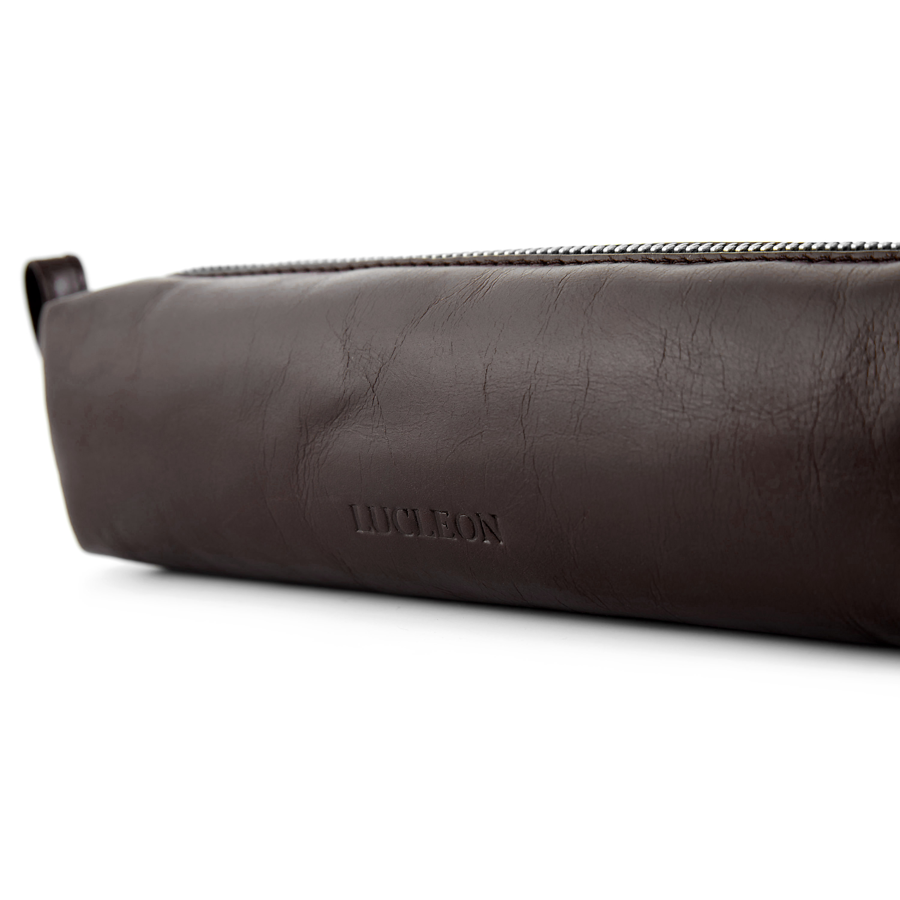 Tummanruskea kompakti Jasper-toilettilaukku - 6