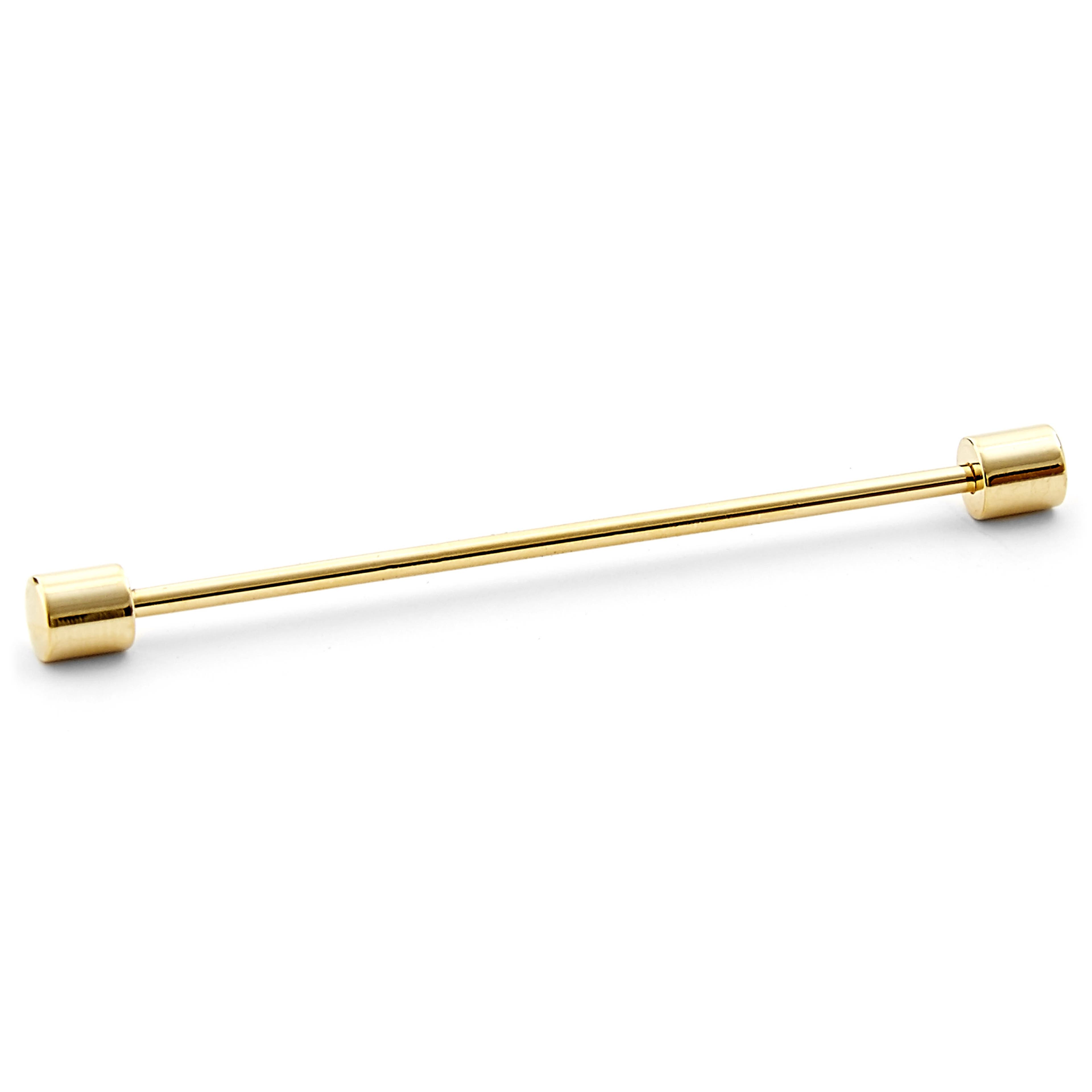 Simple Gold-Tone  Collar Bar