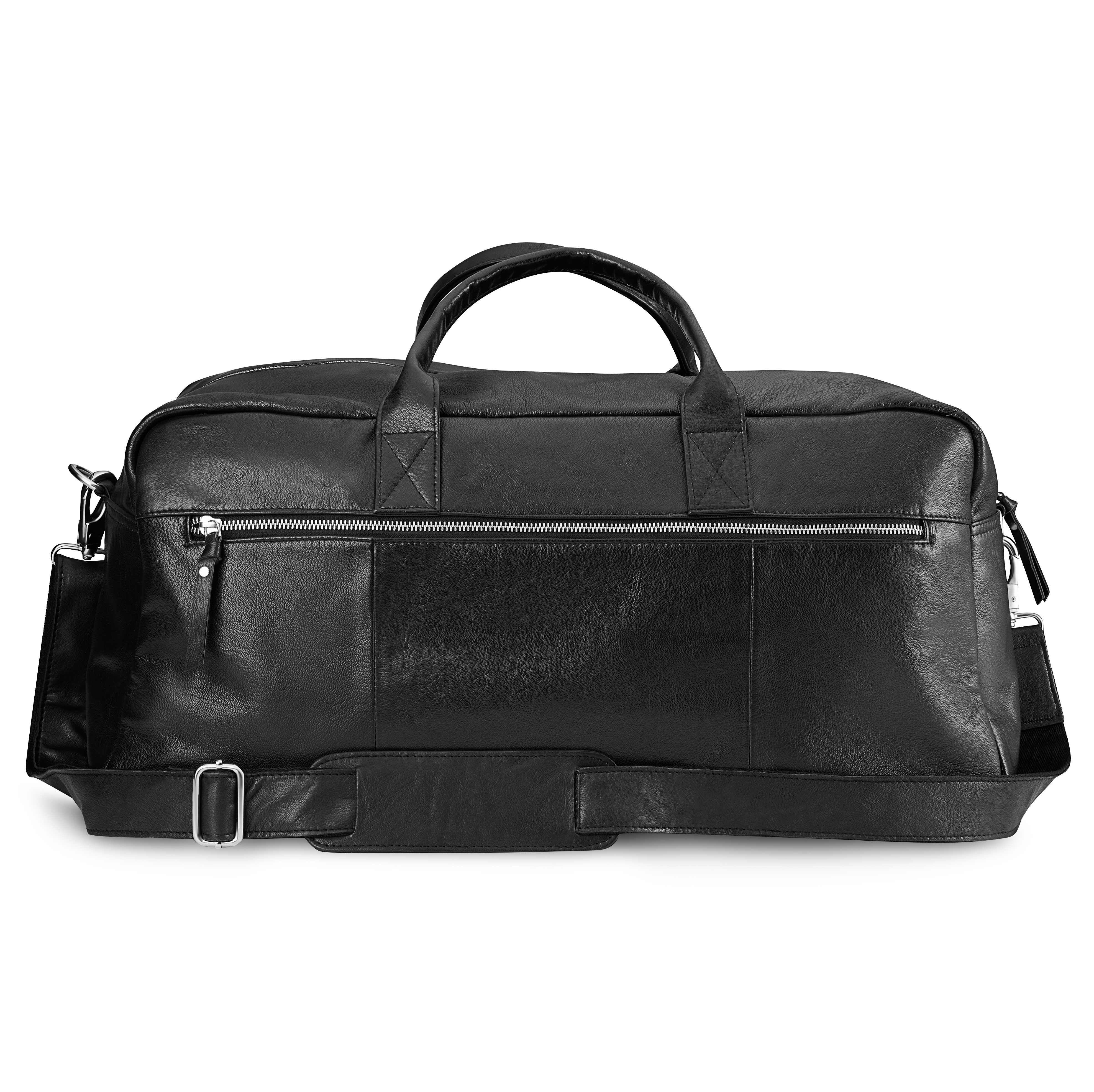 Fidei | Grand sac de voyage en cuir de chèvre pleine fleur - noir - 4